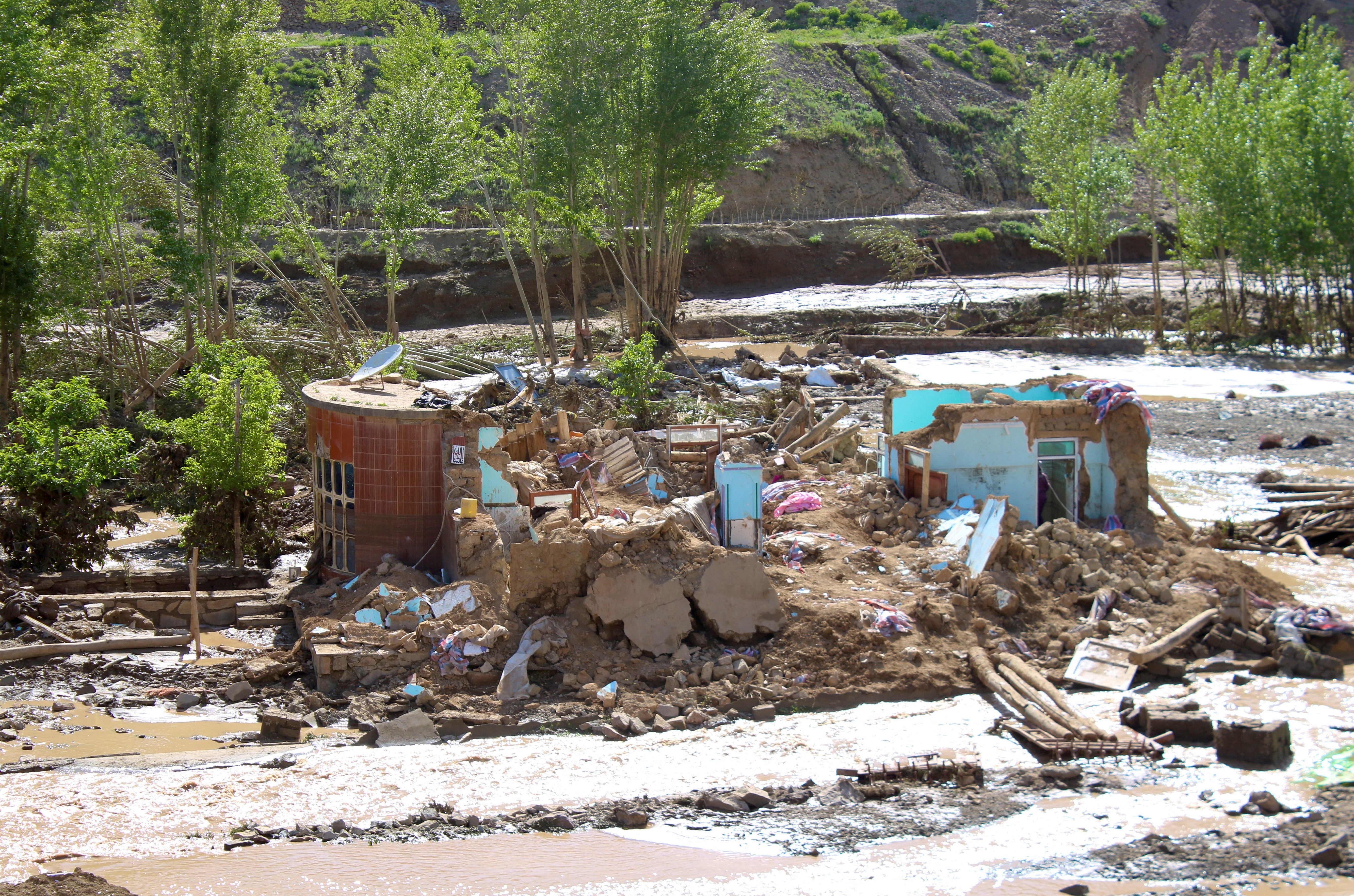 Flood in Firozkoh, capital city of Ghor Province in Afghanistan