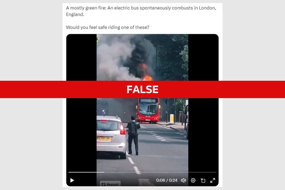 London Bus Fire Fact Check: London bus did not catch fire because it was electric ...