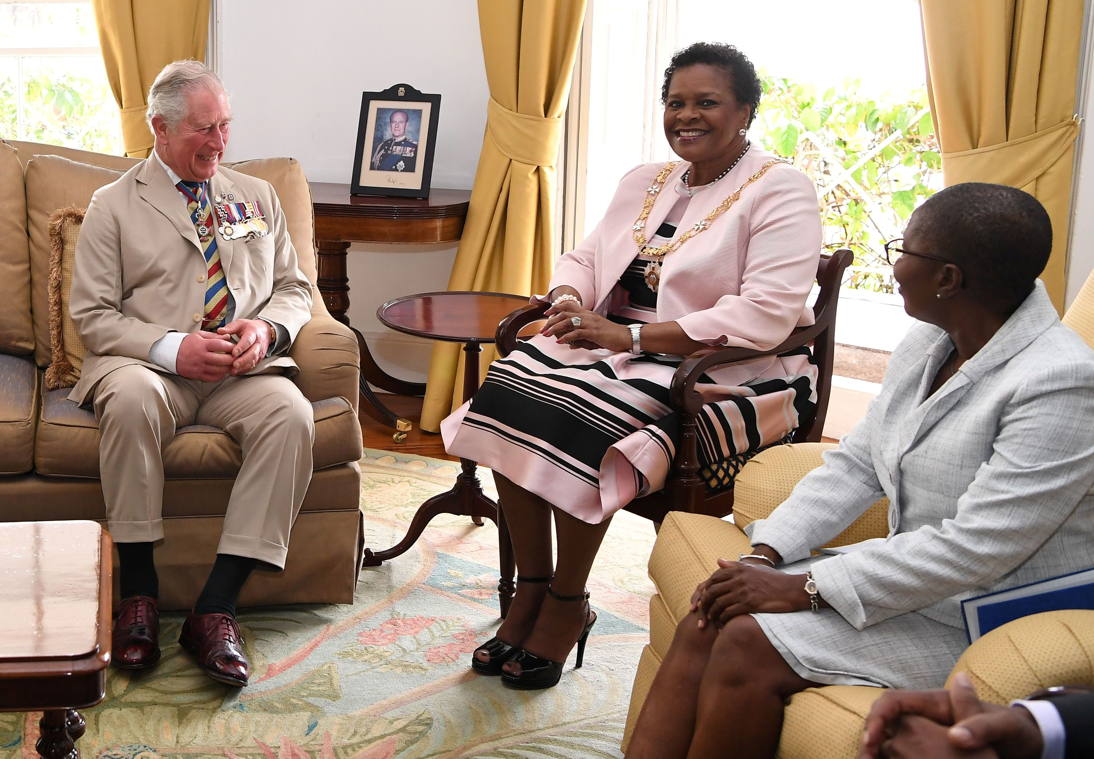 Britain's Prince Charles and Camilla, Duchess of Cornwall Caribbean tour