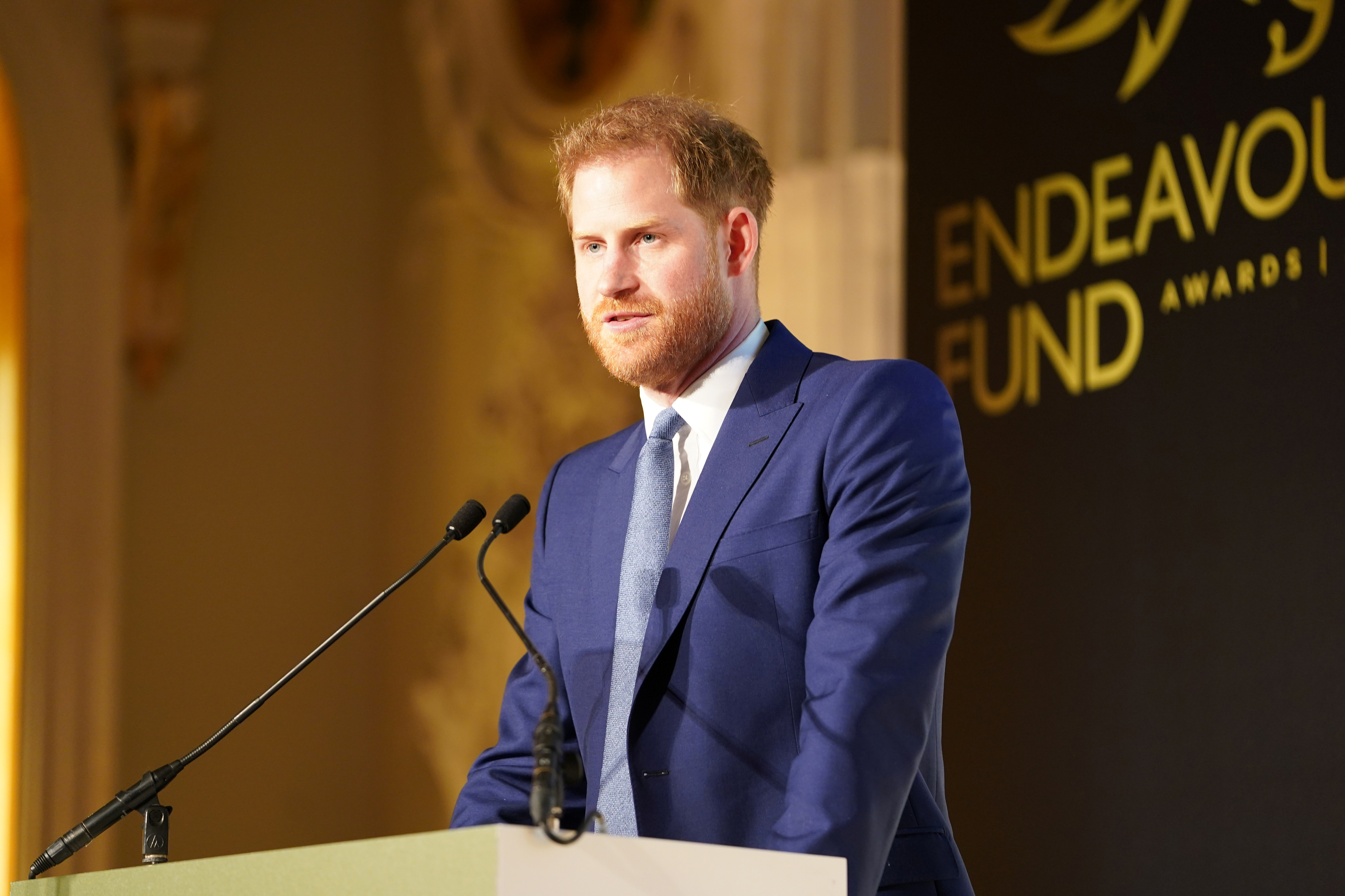 Britain's Prince Harry and Meghan, Duchess of Sussex, attend Endeavour Fund Awards in London