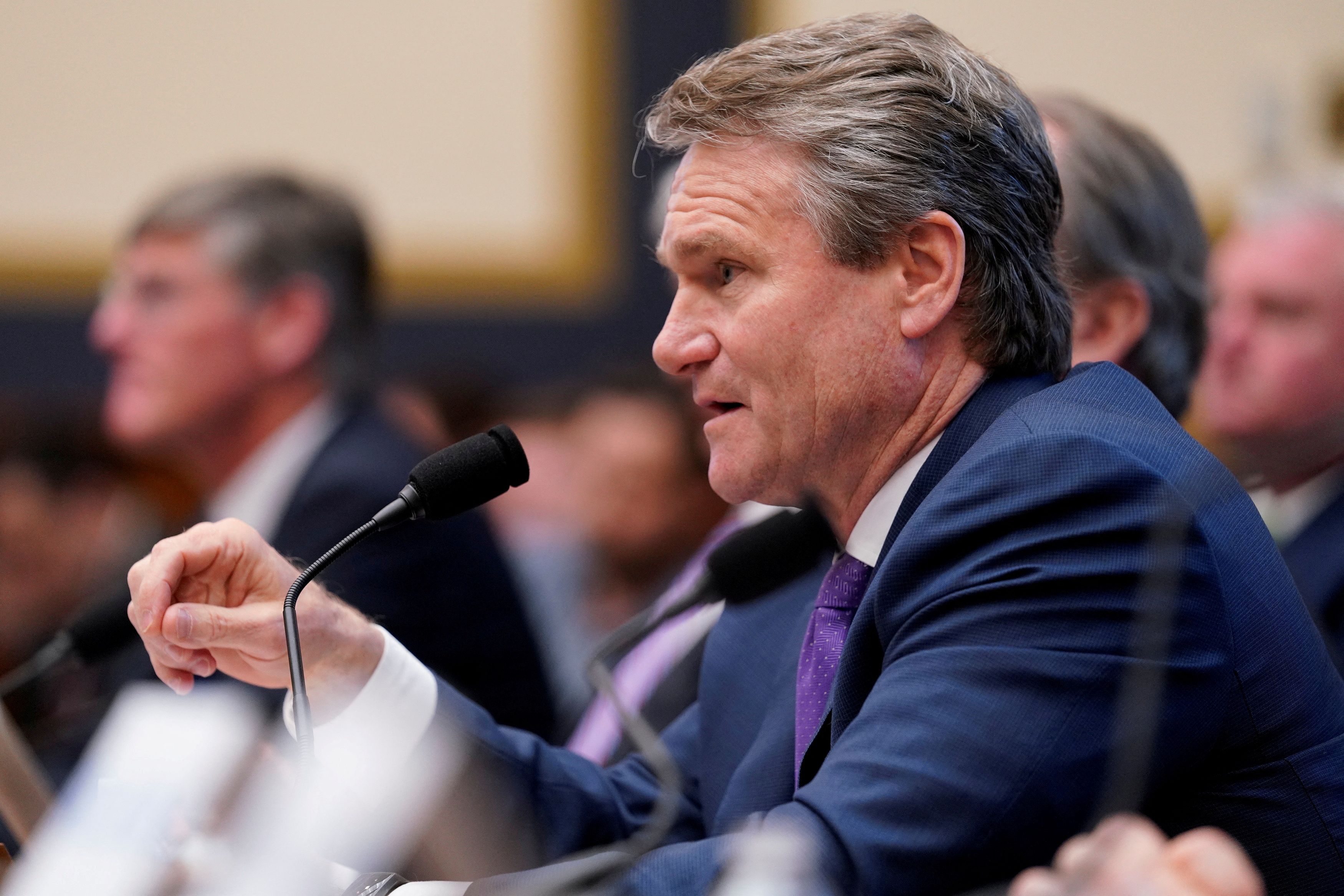 Brian T. Moynihan, chairman & CEO of Bank of America, testifies before a House Financial Services Committee hearing on Capitol Hill in Washington