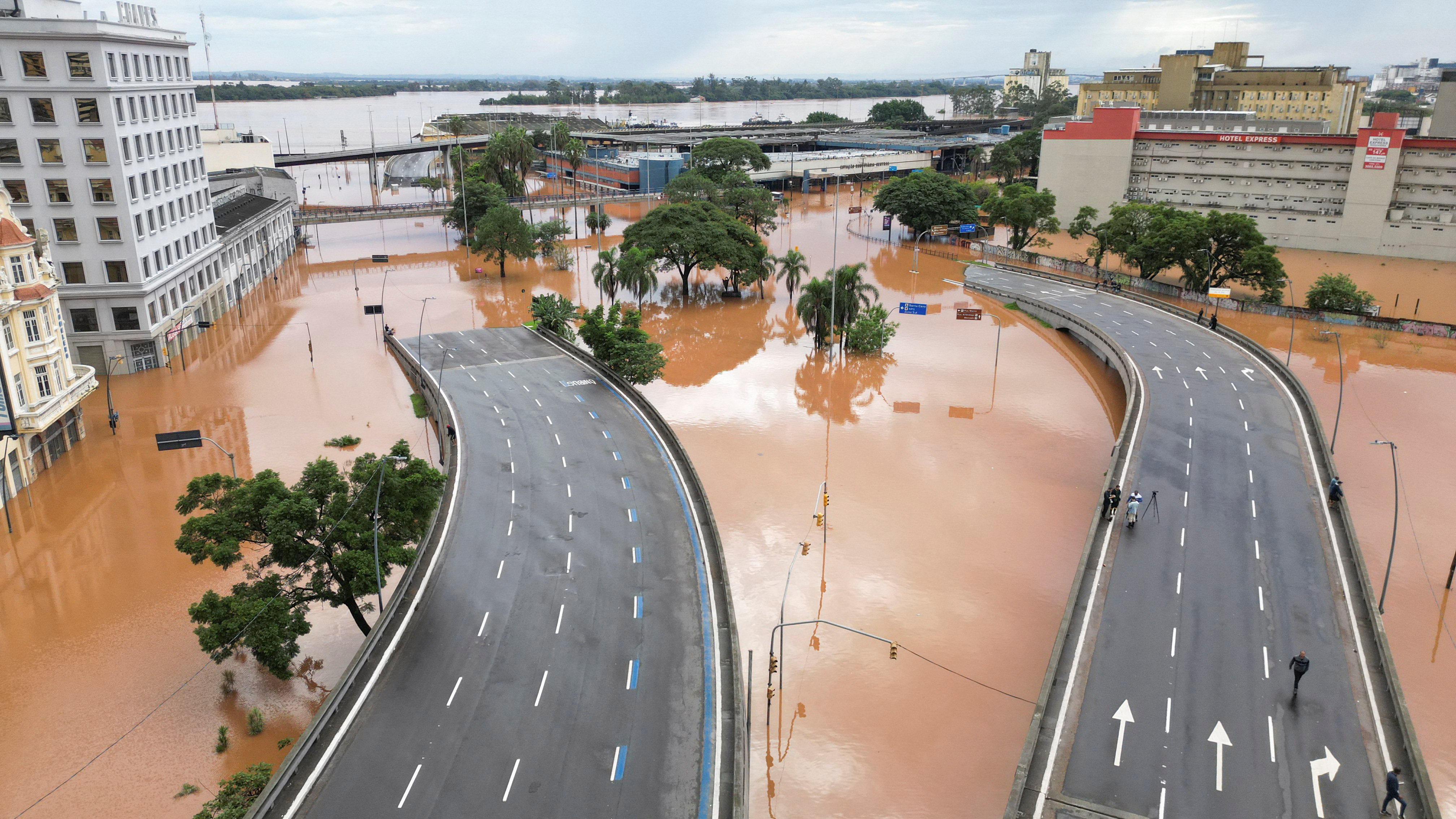 Flooding due to heavy rains in Porto Alegre in Rio Grande do Sul state