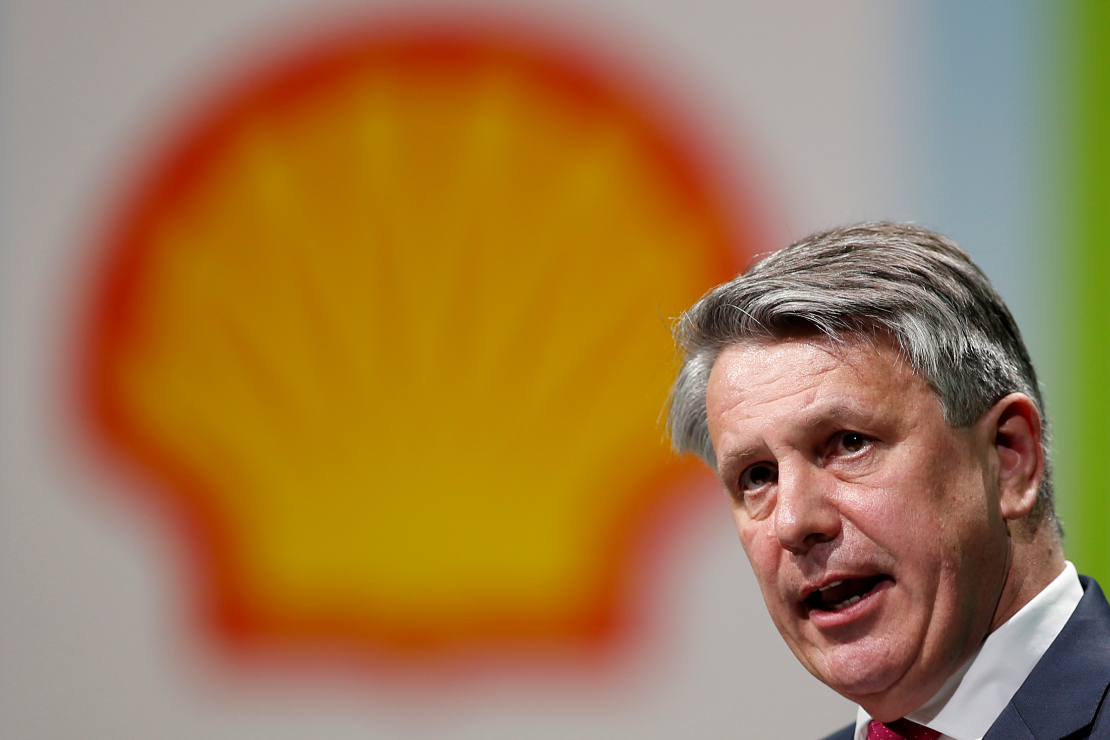 Royal Dutch Shell CEO van Beurden speaks during the 26th World Gas Conference in Paris