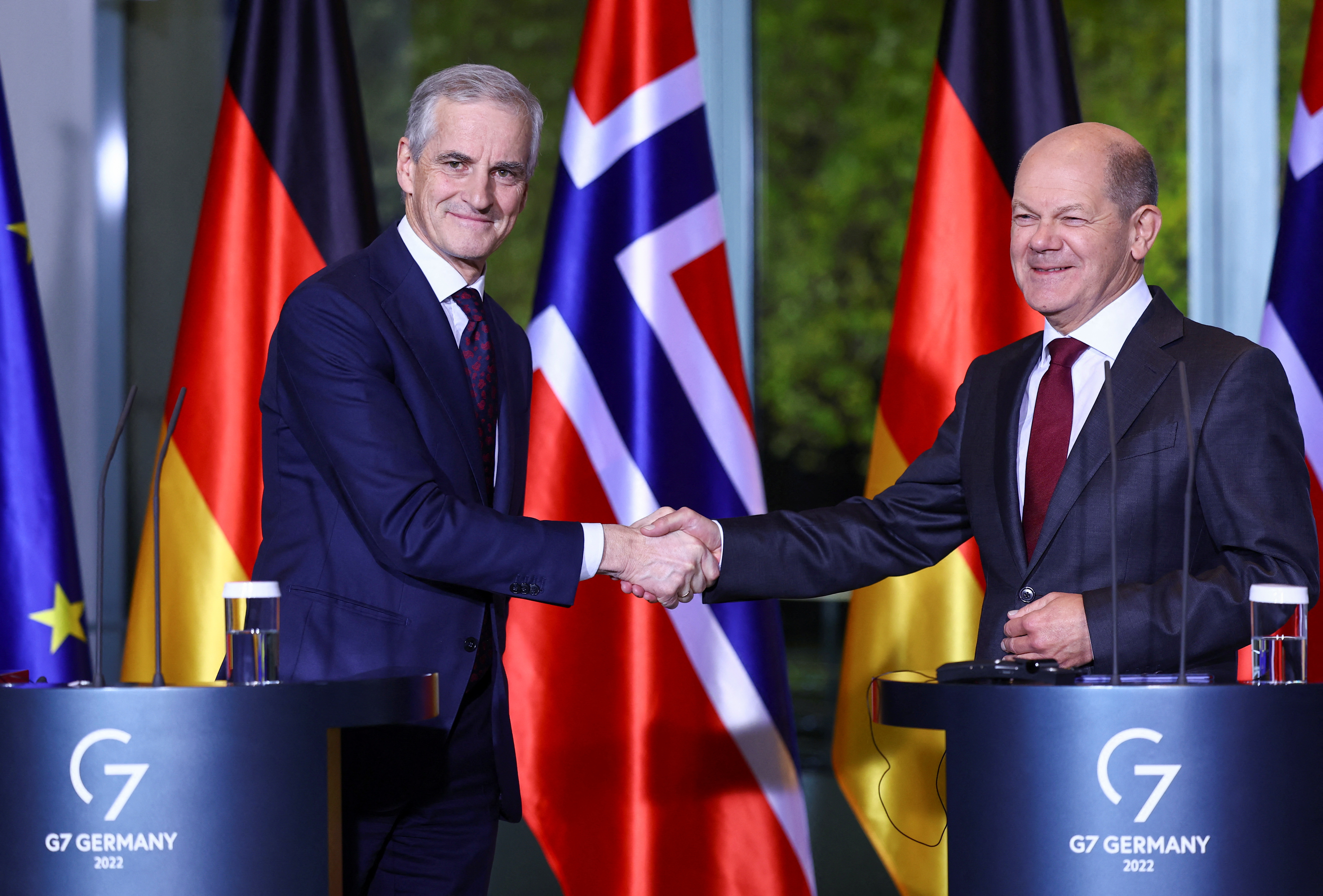 German Chancellor Olaf Scholz meets with Norwegian Prime Minister Jonas Gahr Store, in Berlin