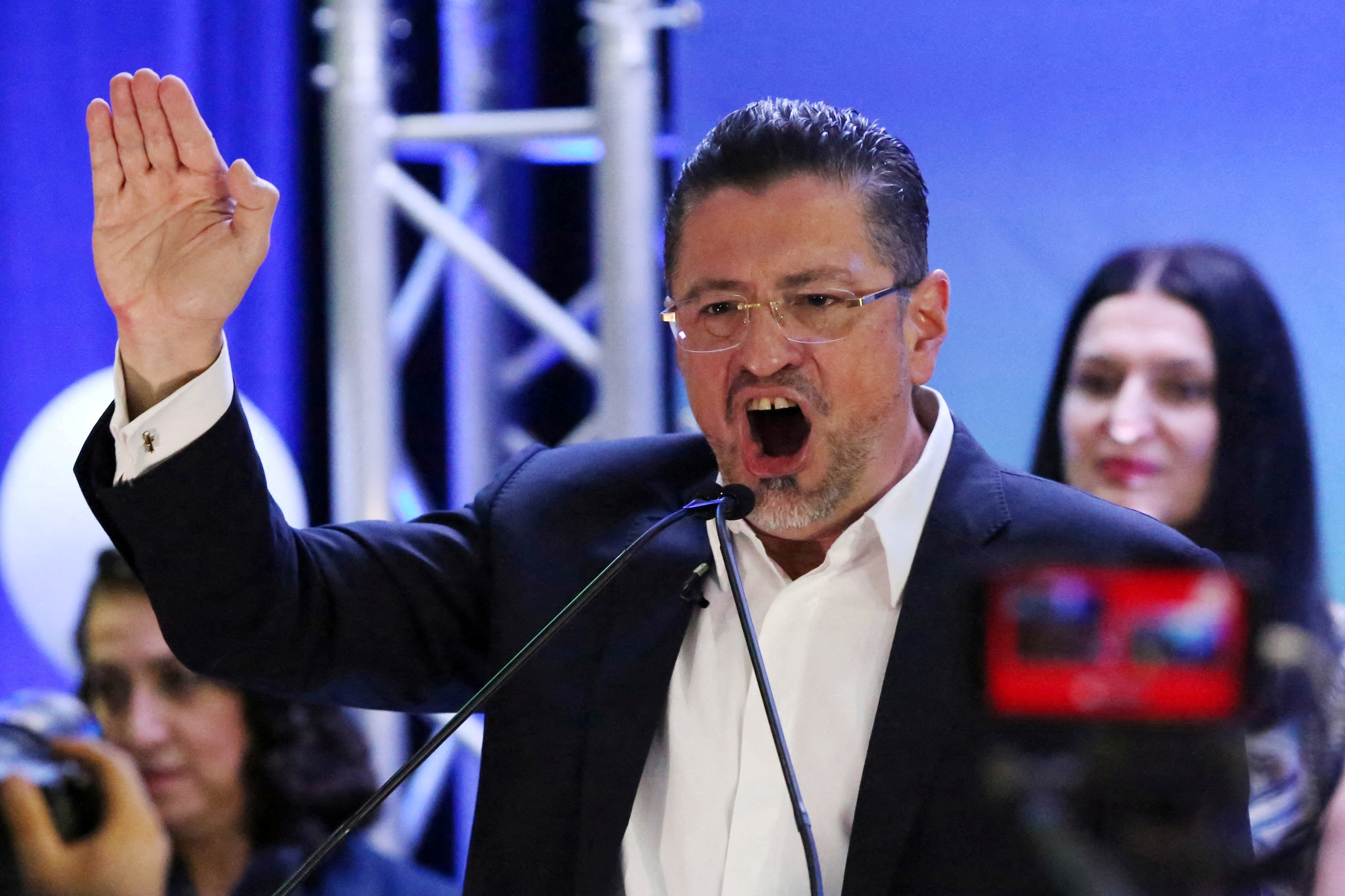 Chaves speaks after winning Costa Rican presidency in run-off election