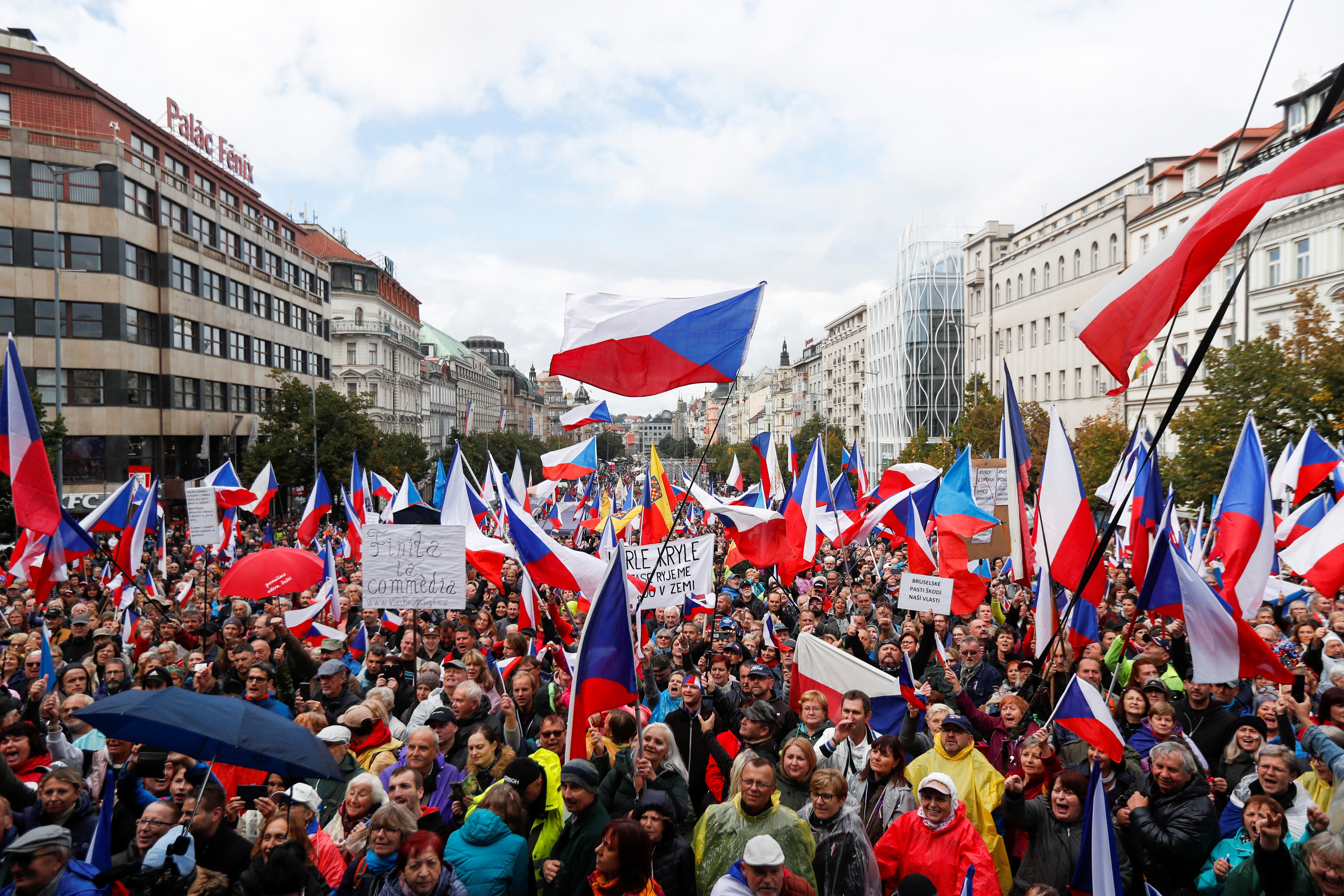 Anti-government protest in Prague