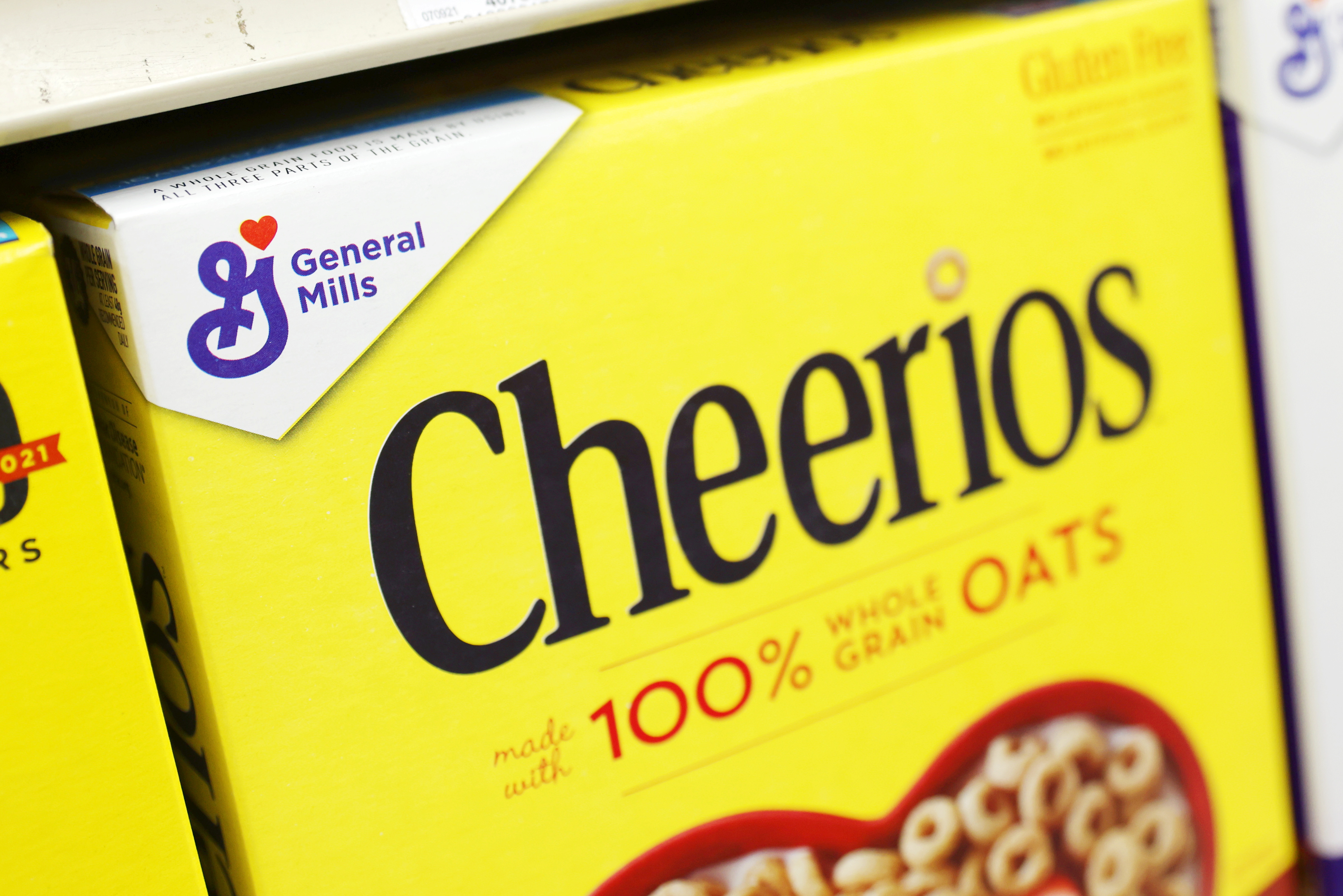 Cheerios, owned by General Mills, is seen in a store in Manhattan, New York