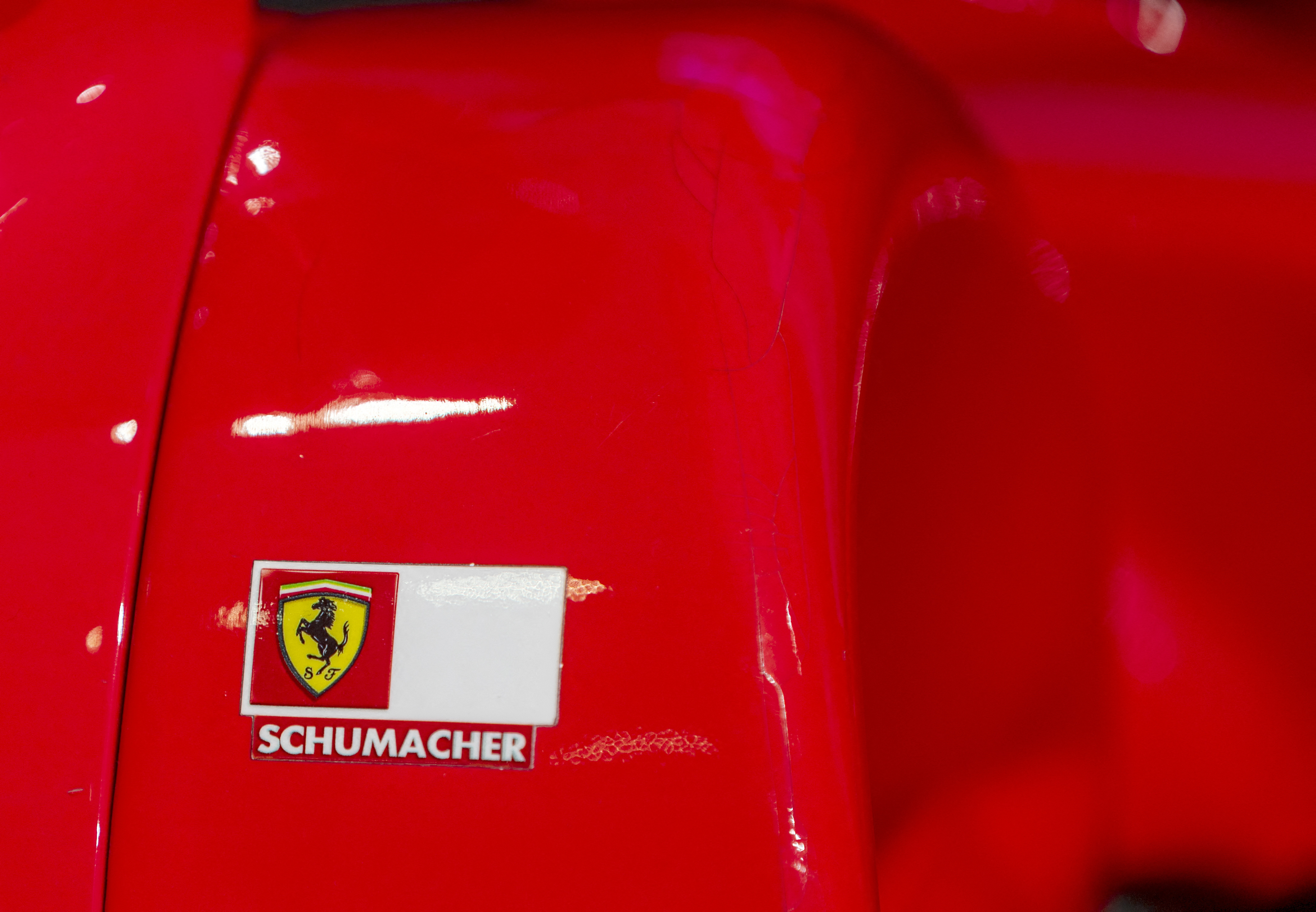 Schumacher F1 Ferrari preview at Sotheby's in Geneva