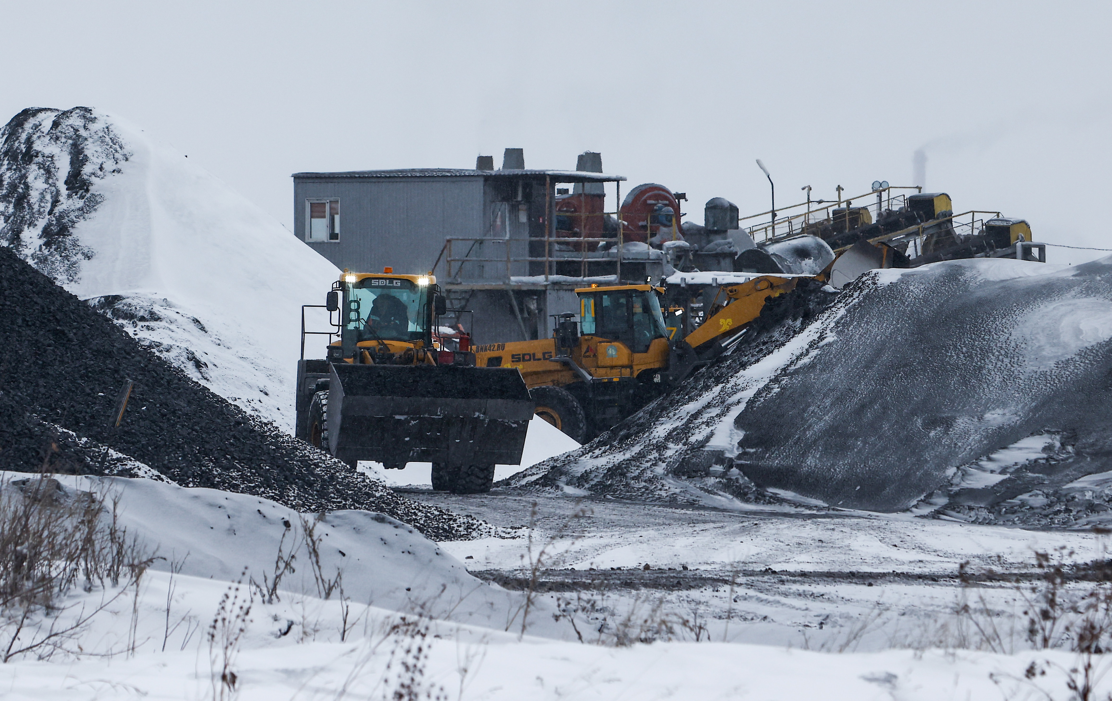 A view shows operations at Razrez Inskoy coal enterprise in the Kemerovo region