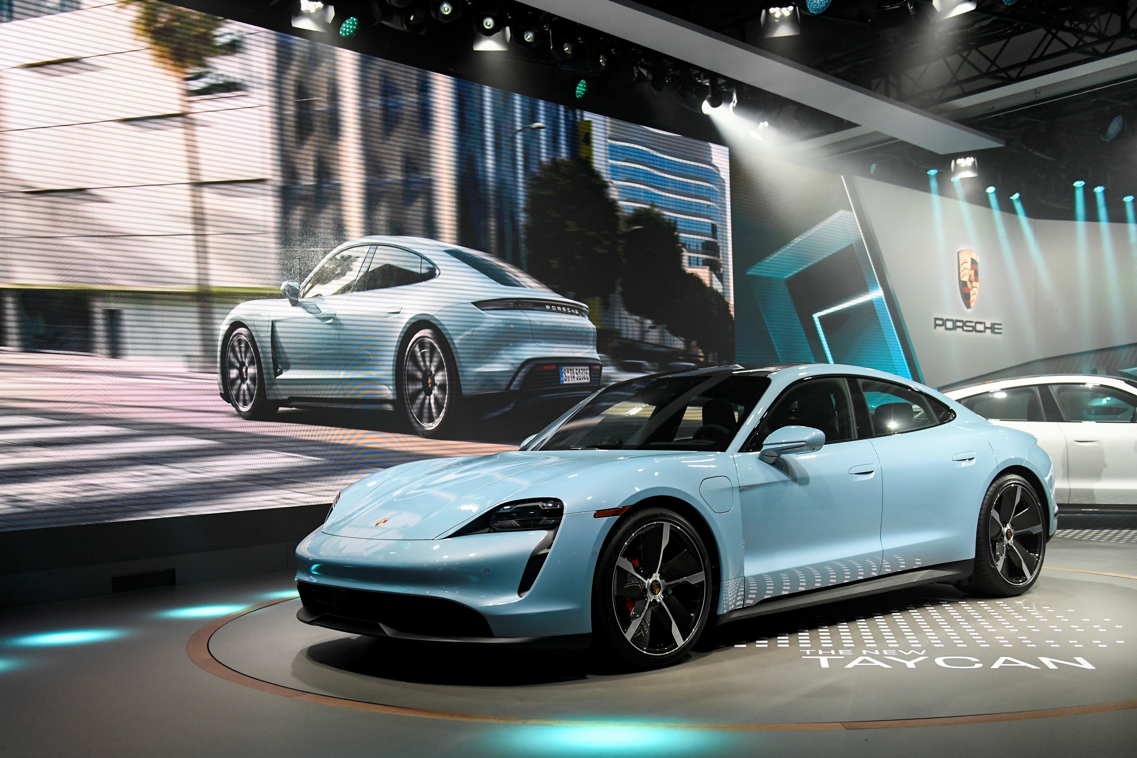 Porsche introduces its new Taycan 4S at the LA Auto Show in Los Angeles, California, U.S., November 20, 2019. REUTERS/Andrew Cullen/Files