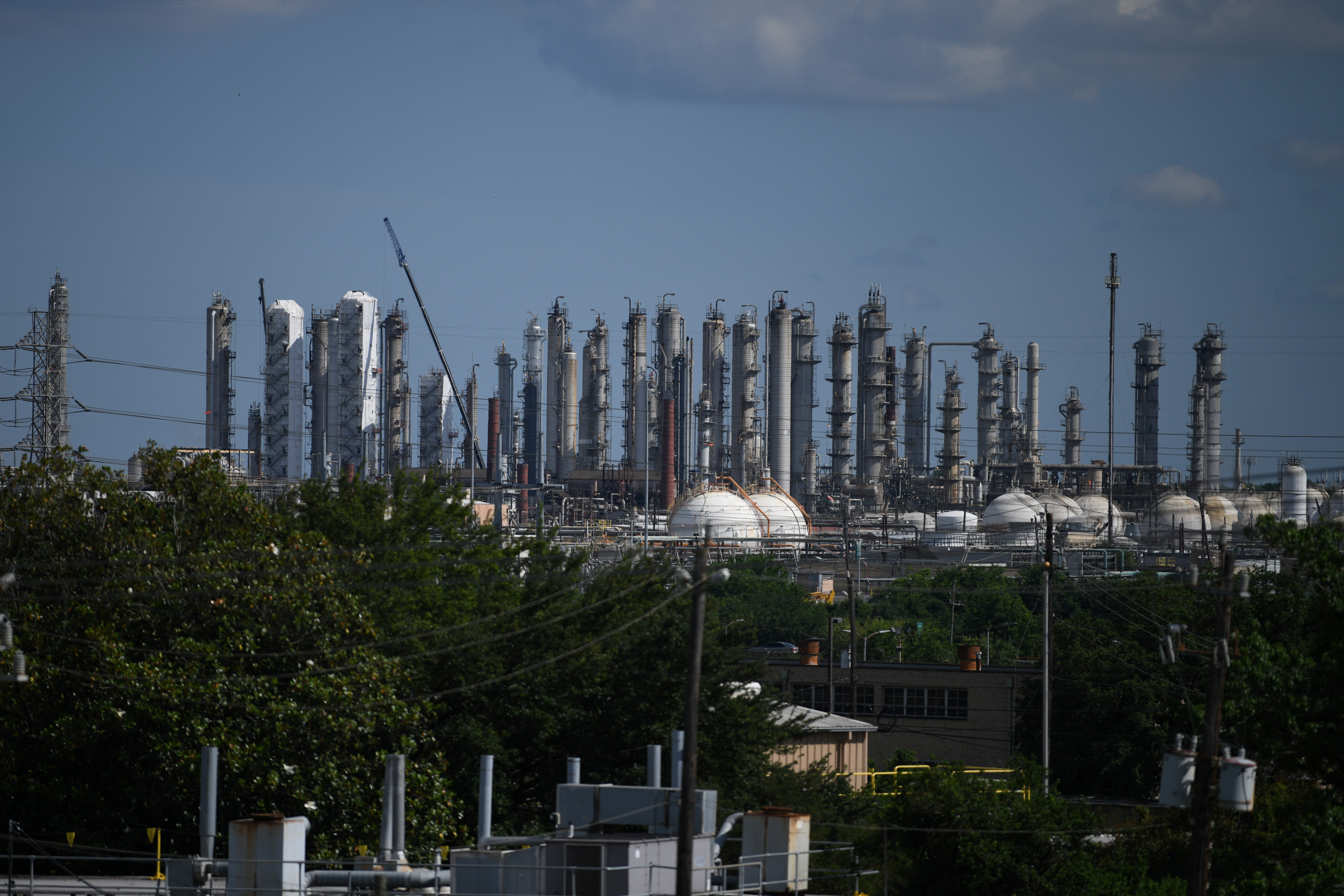 Refinery operations near the Houston Ship Channel are seen in Houston
