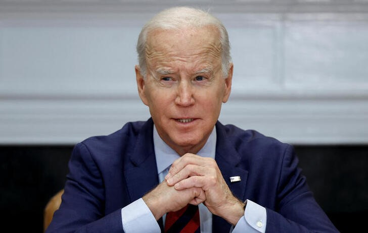 U.S. President Joe Biden hosts Democratic congressional leaders at the White House in Washington