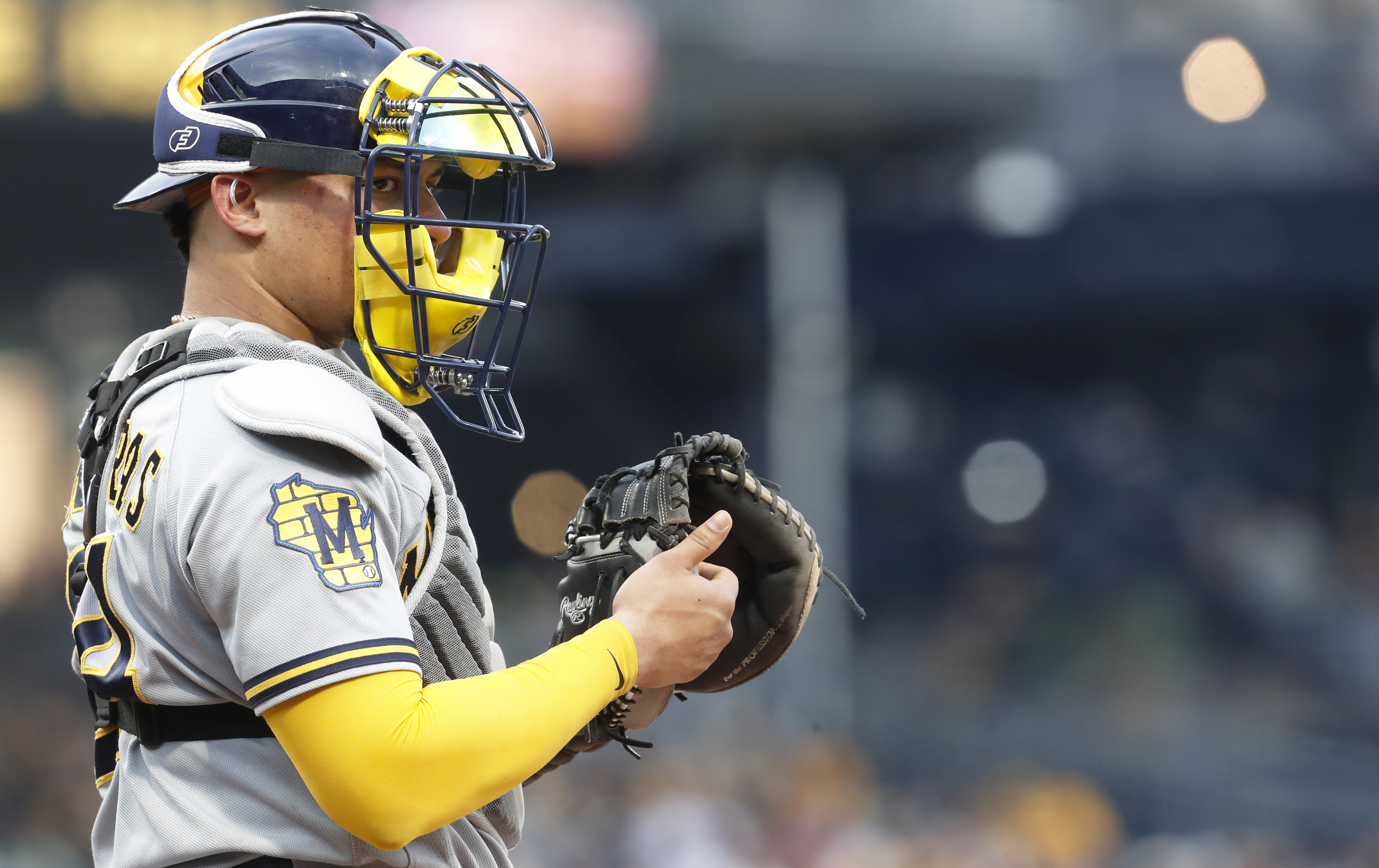 Pittsburgh Pirates' Carlos Santana hits a single during the seventh inning  of a baseball game against the Milwaukee Brewers Friday, June 16, 2023, in  Milwaukee. (AP Photo/Morry Gash Stock Photo - Alamy