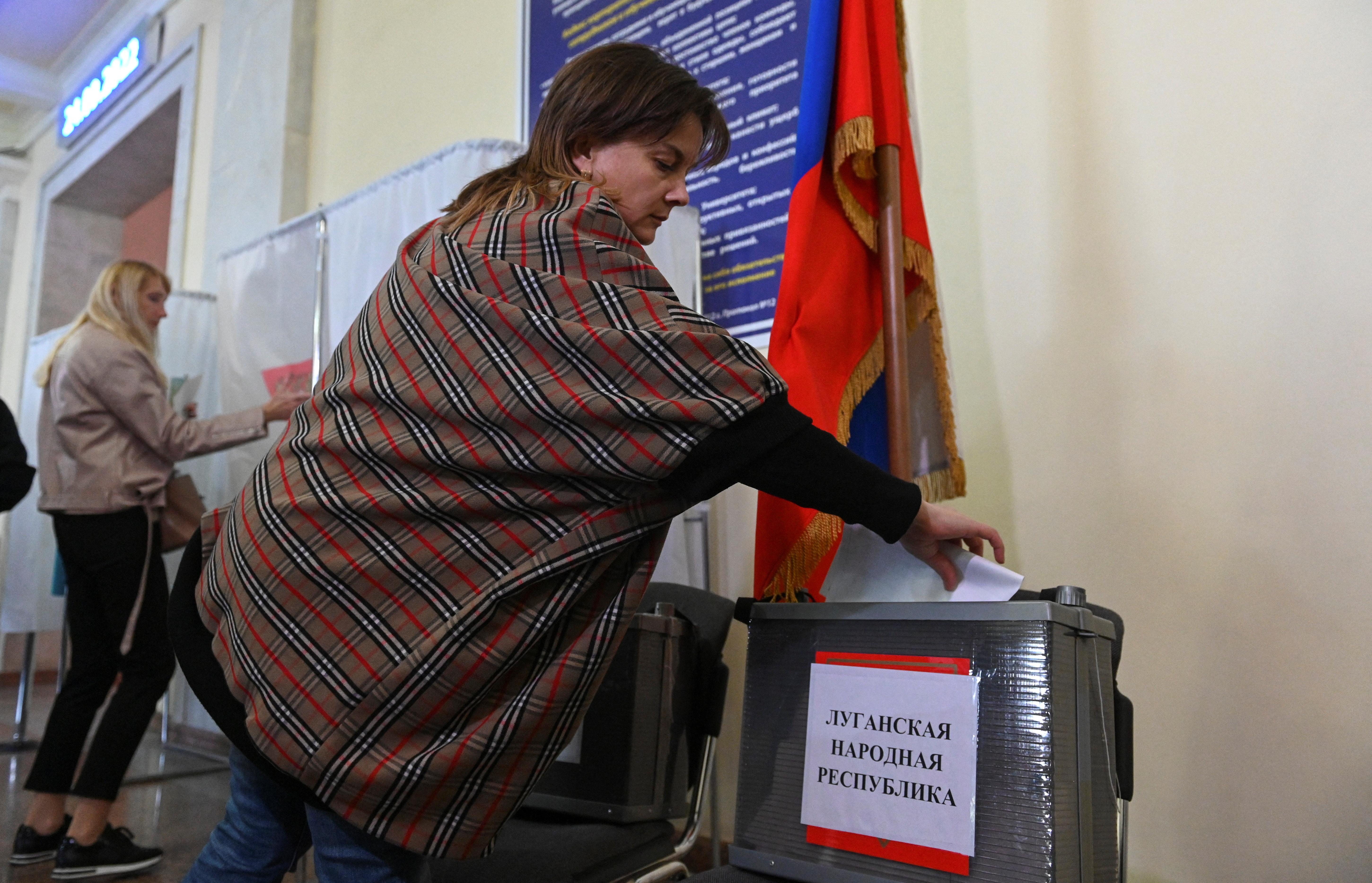 Referendum on joining of Russian-controlled regions of Ukraine to Russia in Rostov-on-Don
