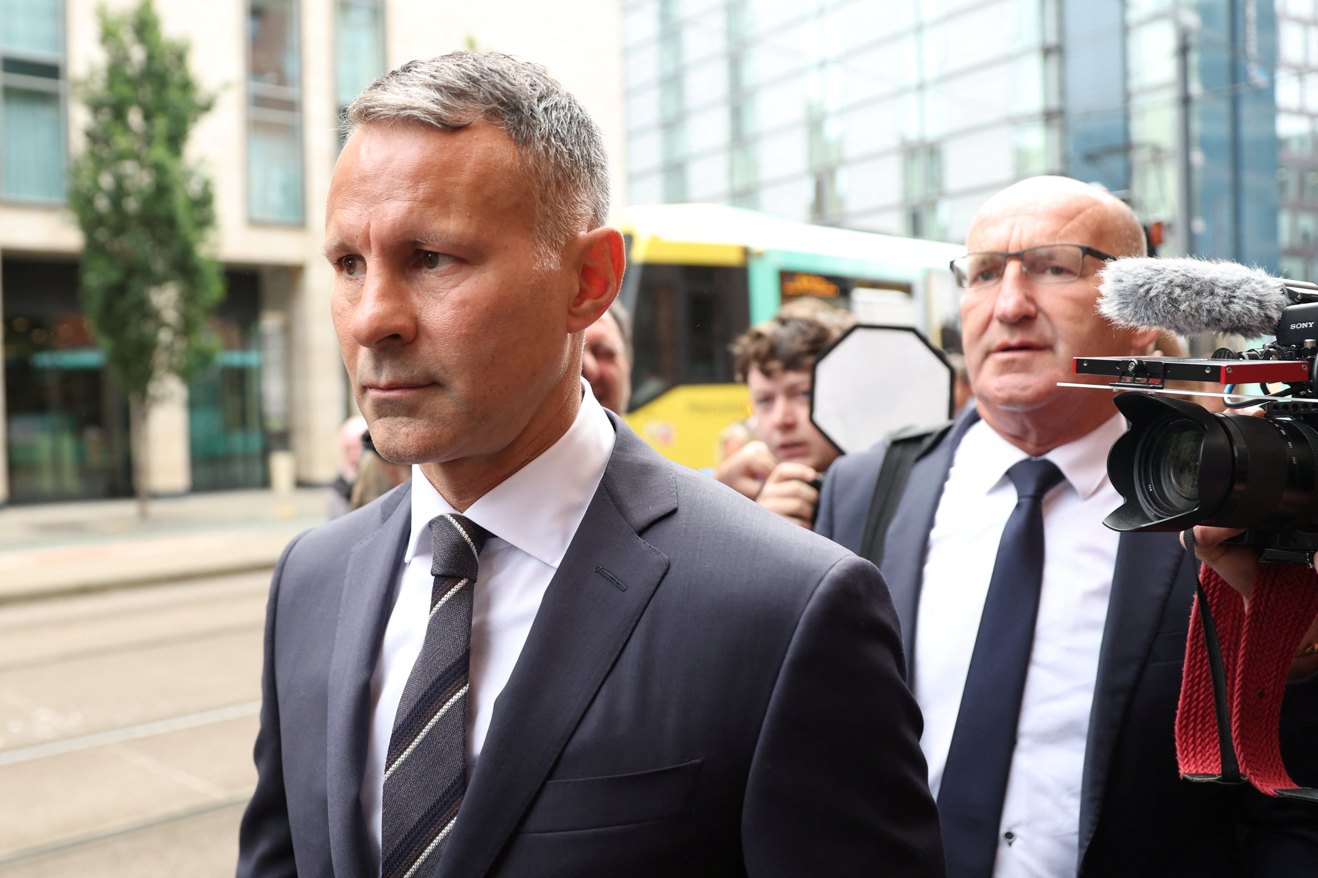 Former Manchester United footballer Giggs arrives at court in Manchester