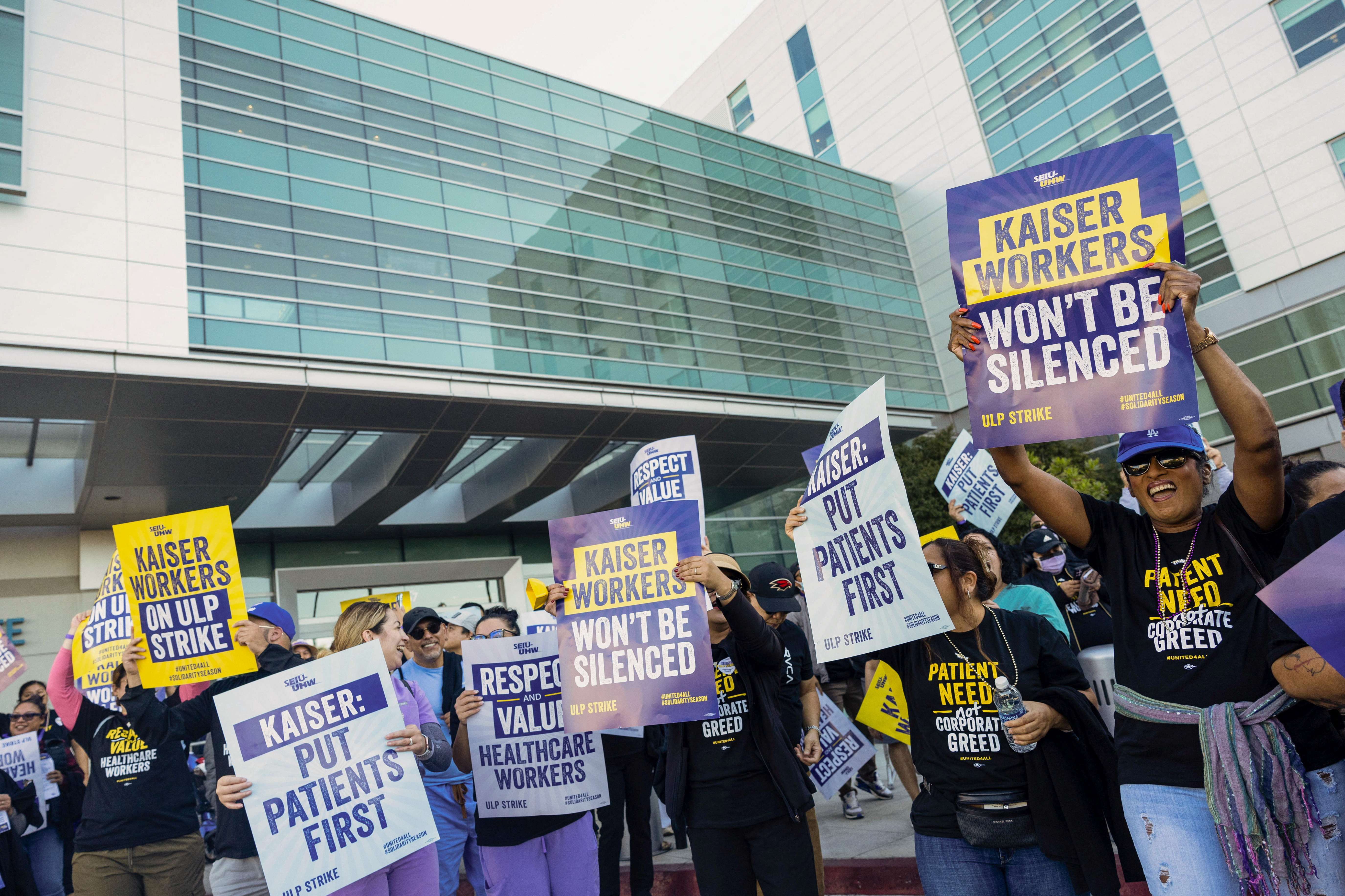 Kaiser Permanente healthcare workers go on strike in California