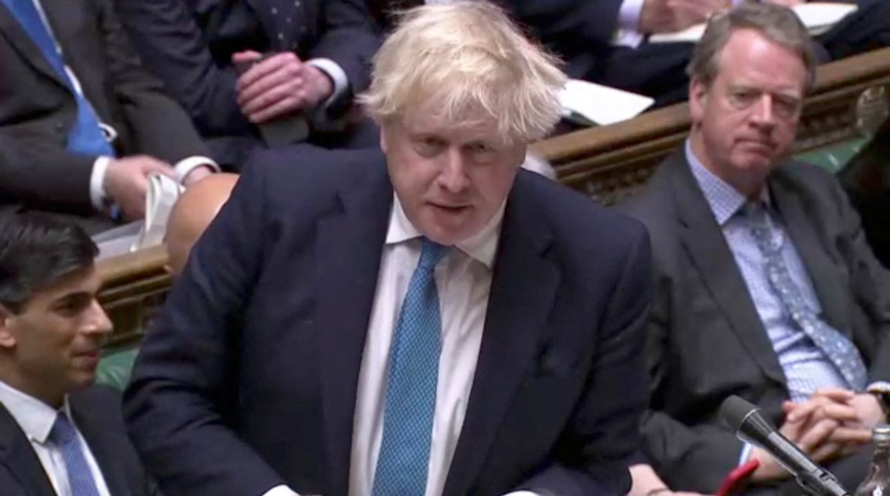 British PM Johnson attends weekly question time debate in London