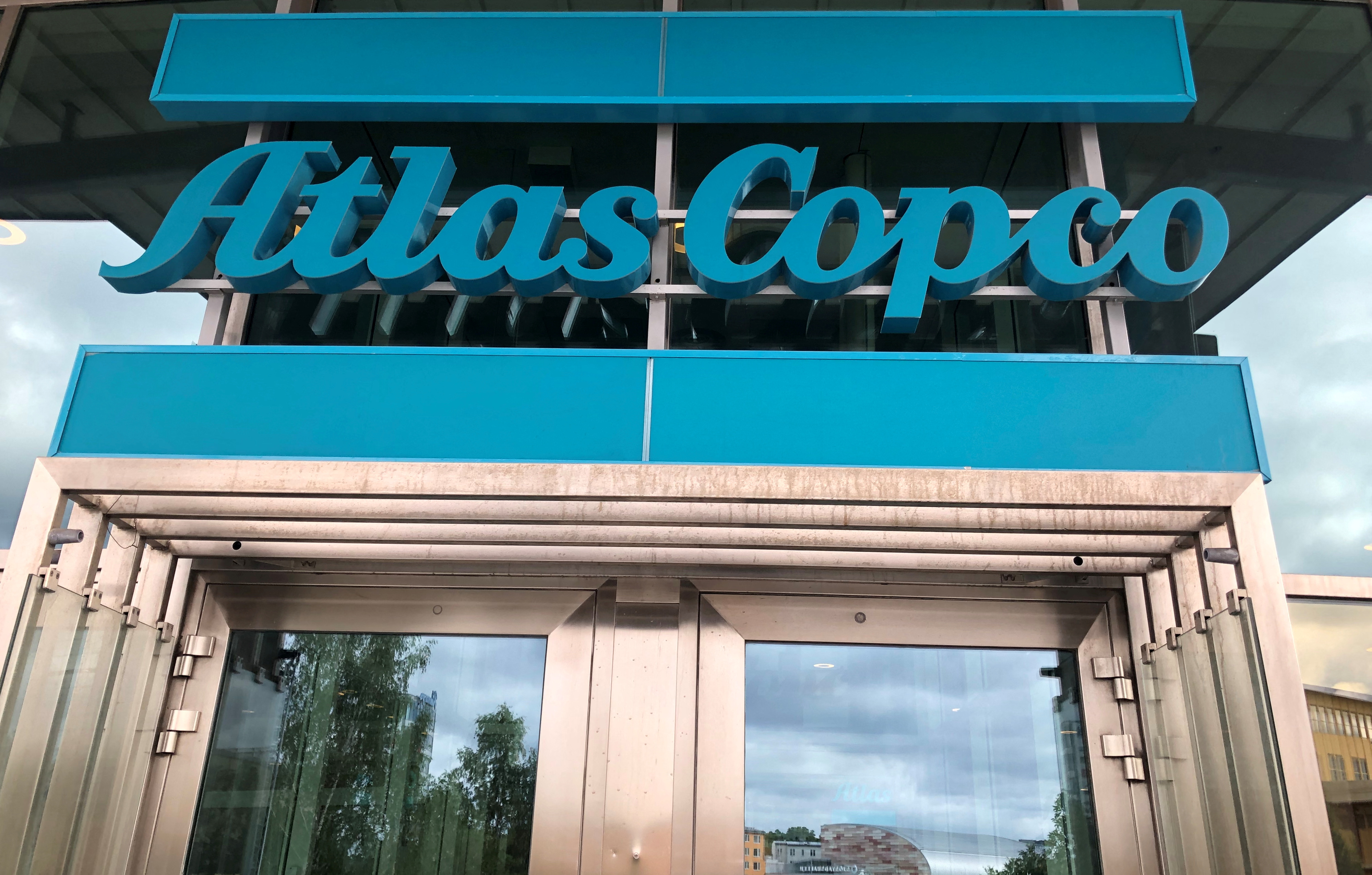 Atlas Copco headquarters are pictured outside Stockholm