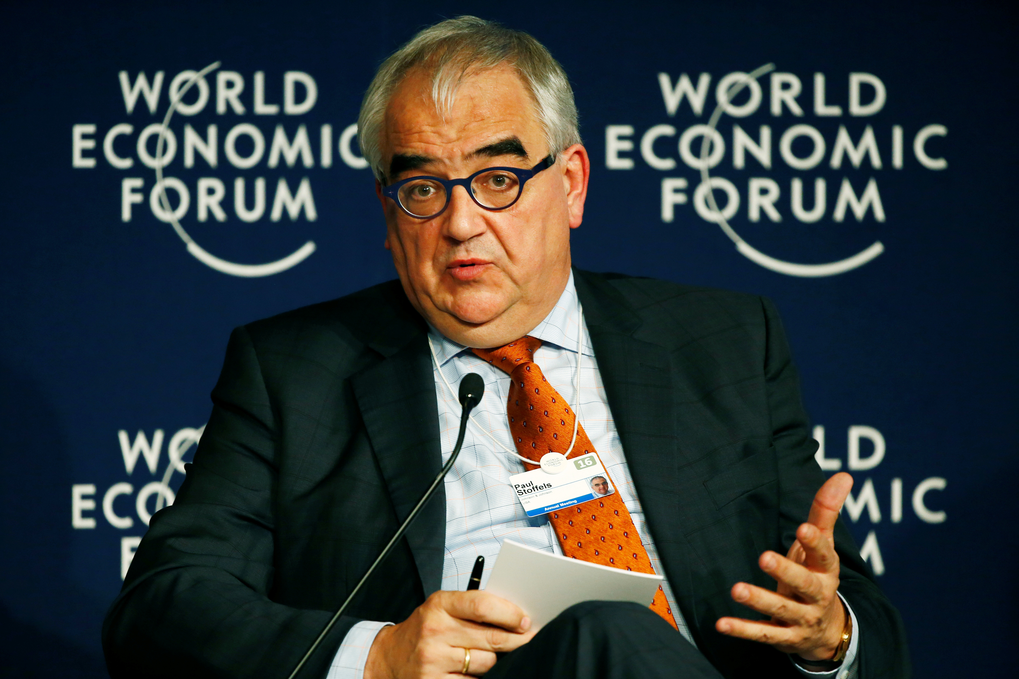 Stoffels, Chief Scientific Officer of Johnson & Johnson attends the annual meeting of the World Economic Forum (WEF) in Davos