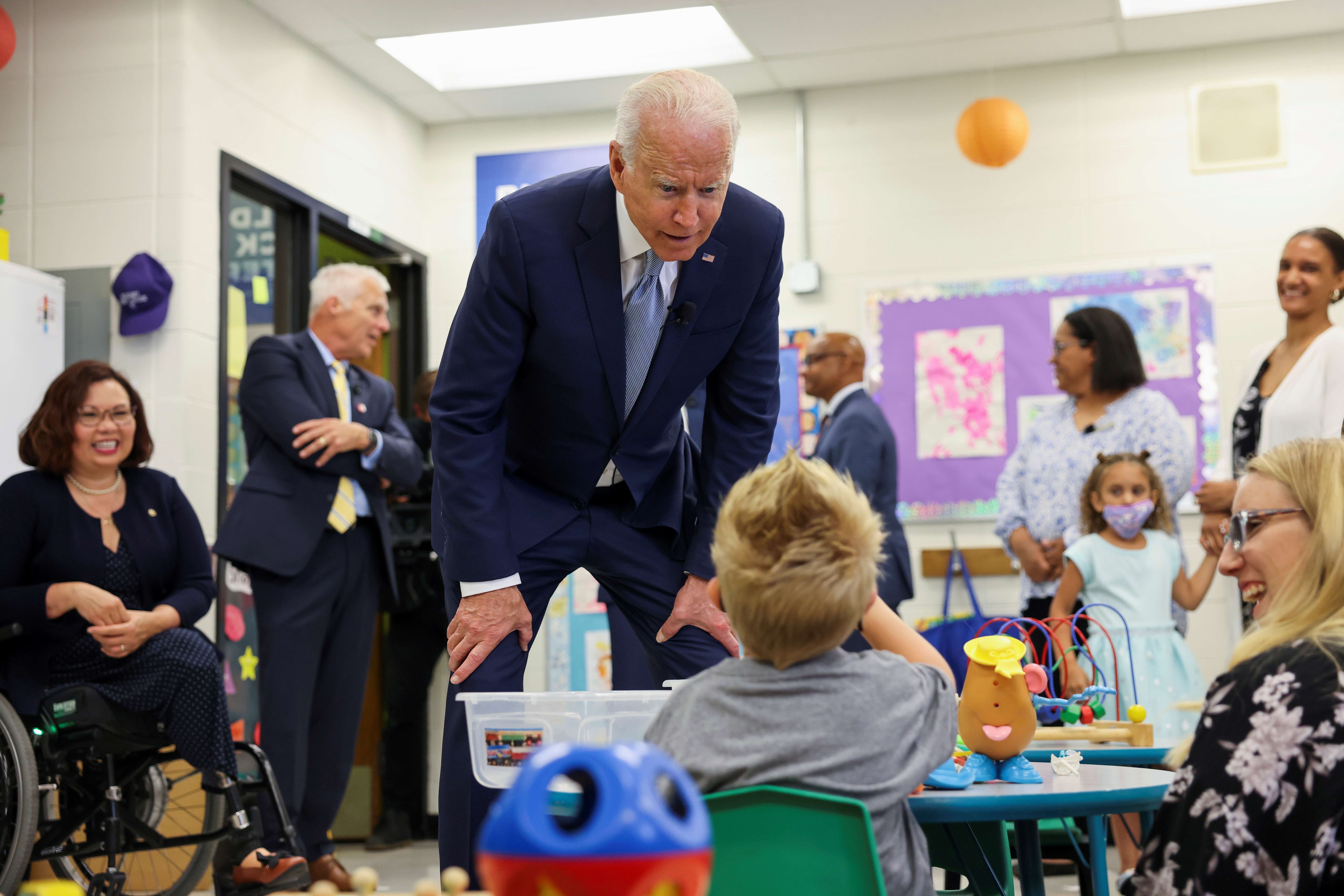 U.S. President Joe Biden visits Crystal Lake