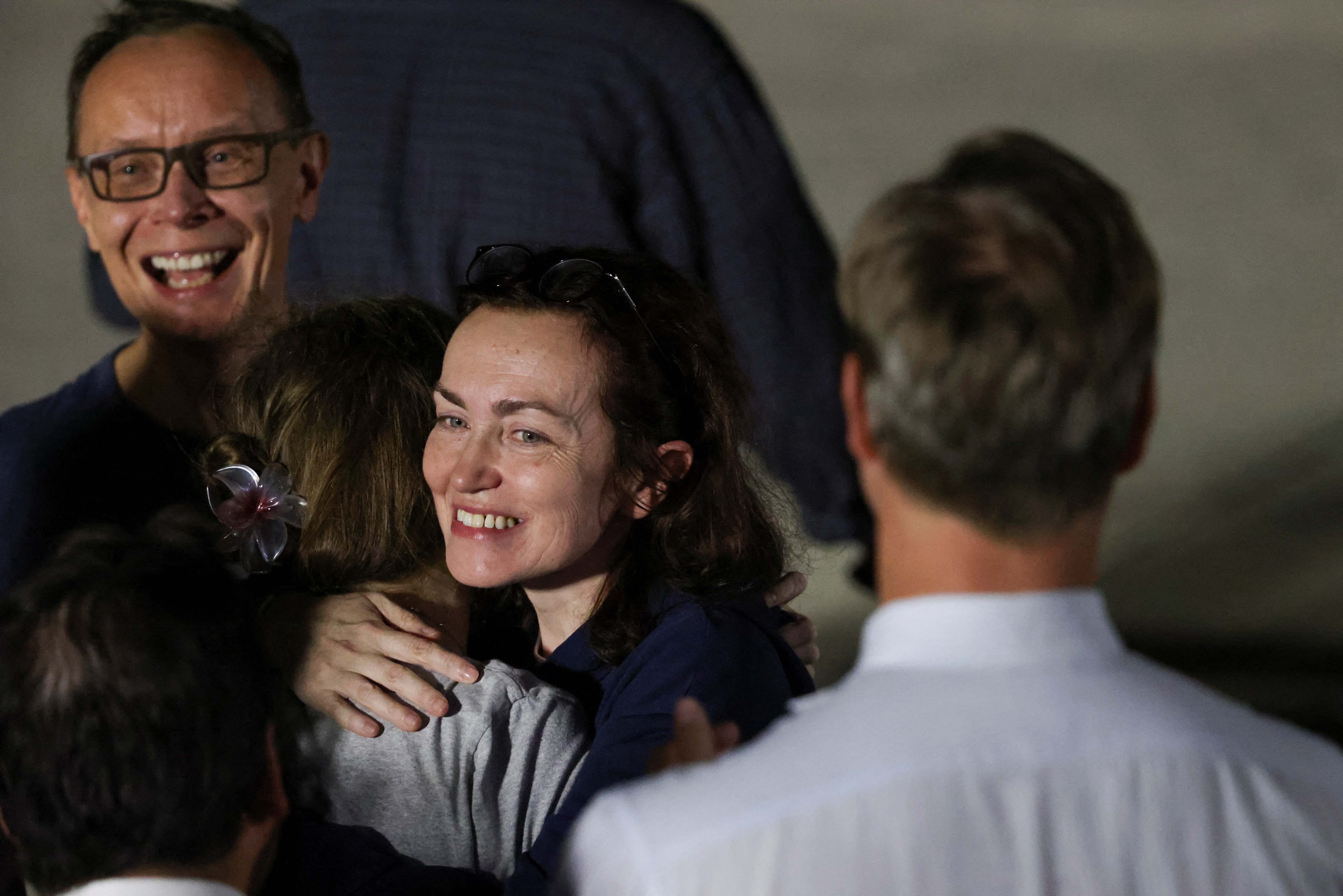 U.S. President Joe Biden meets with Americans released from detention in Russia, upon their arrival at Joint Base Andrews