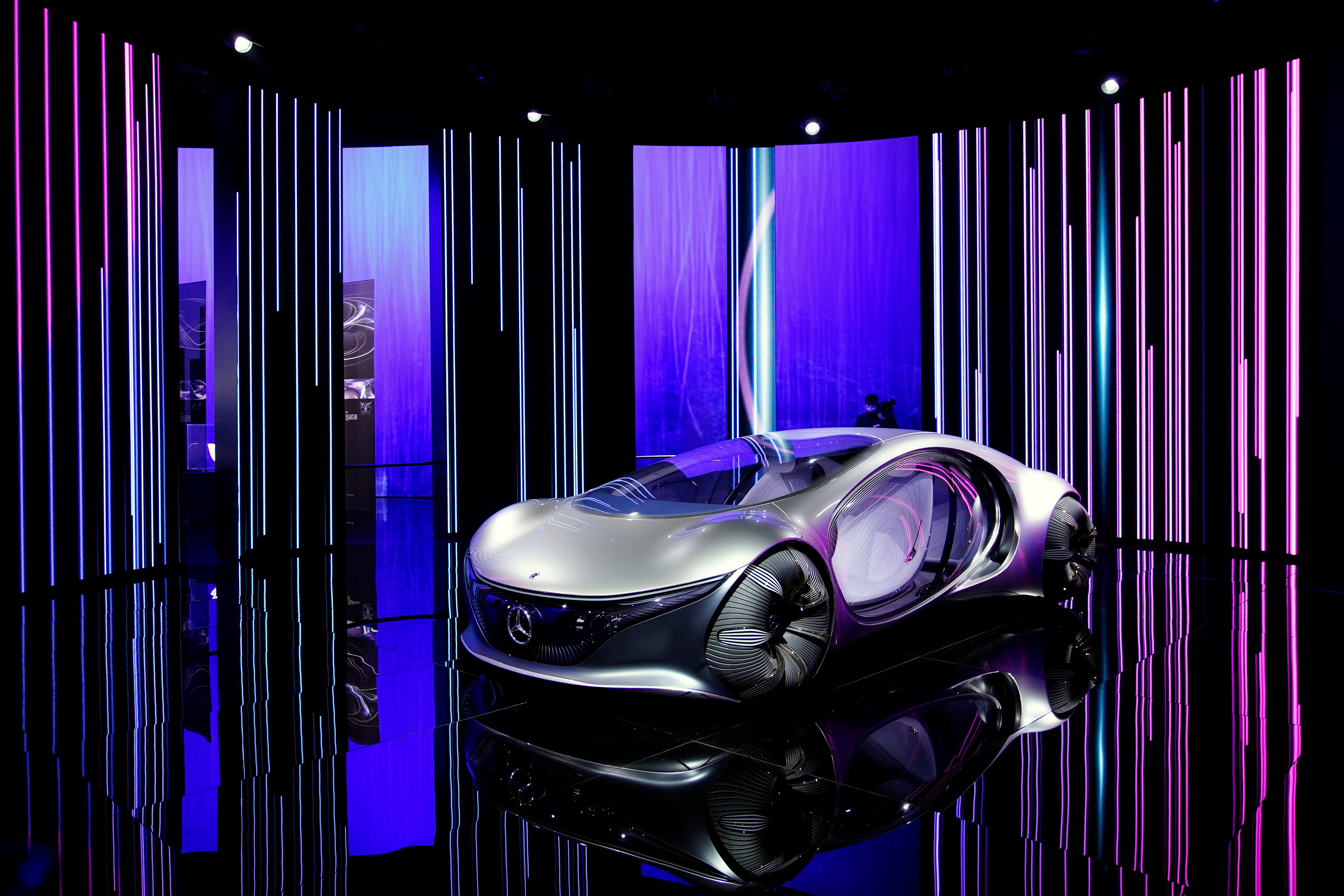 The ultimate drive in: Mercedes unveils car with a built in cinema projector