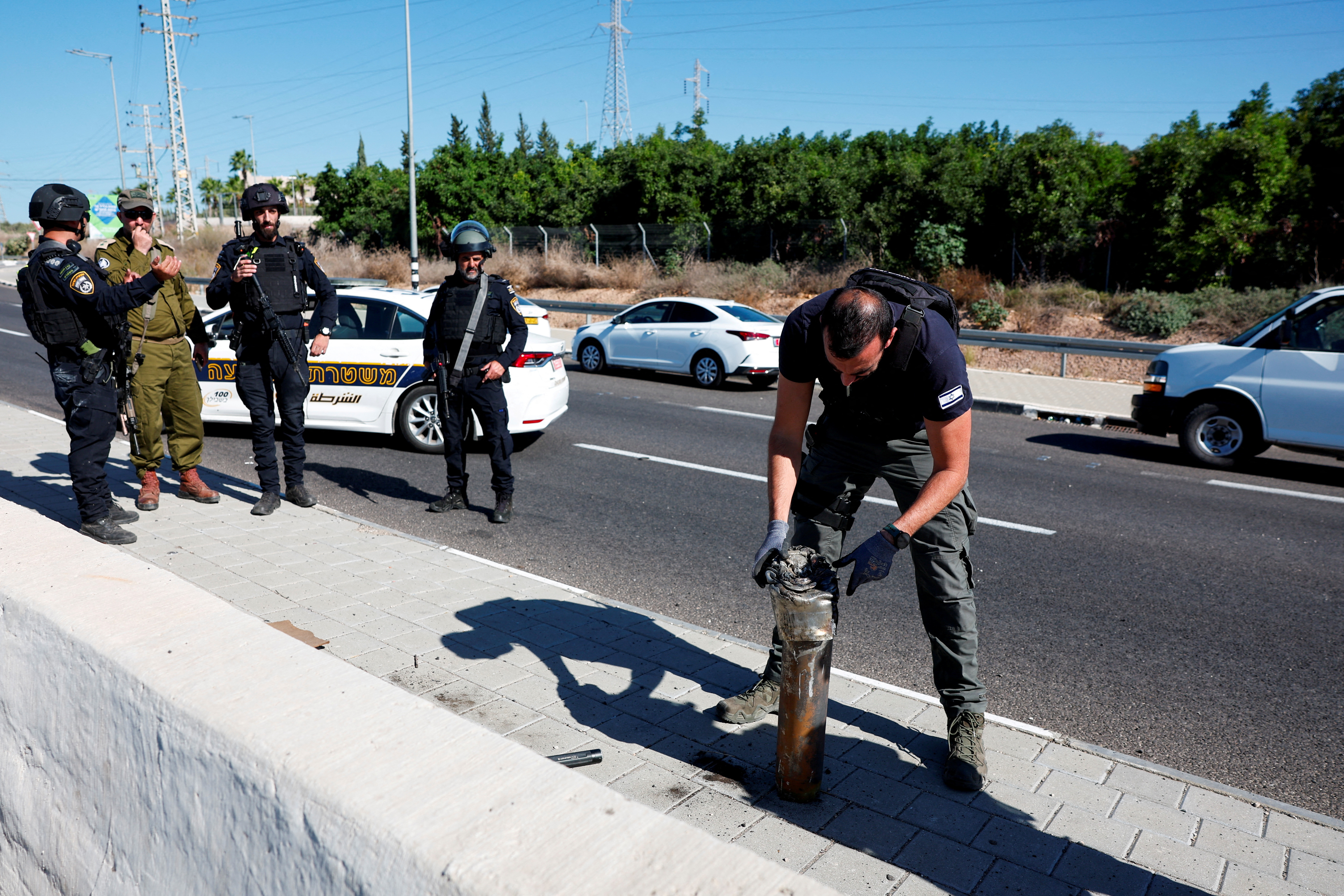 Aftermatch of a projectile impact in Nahariya