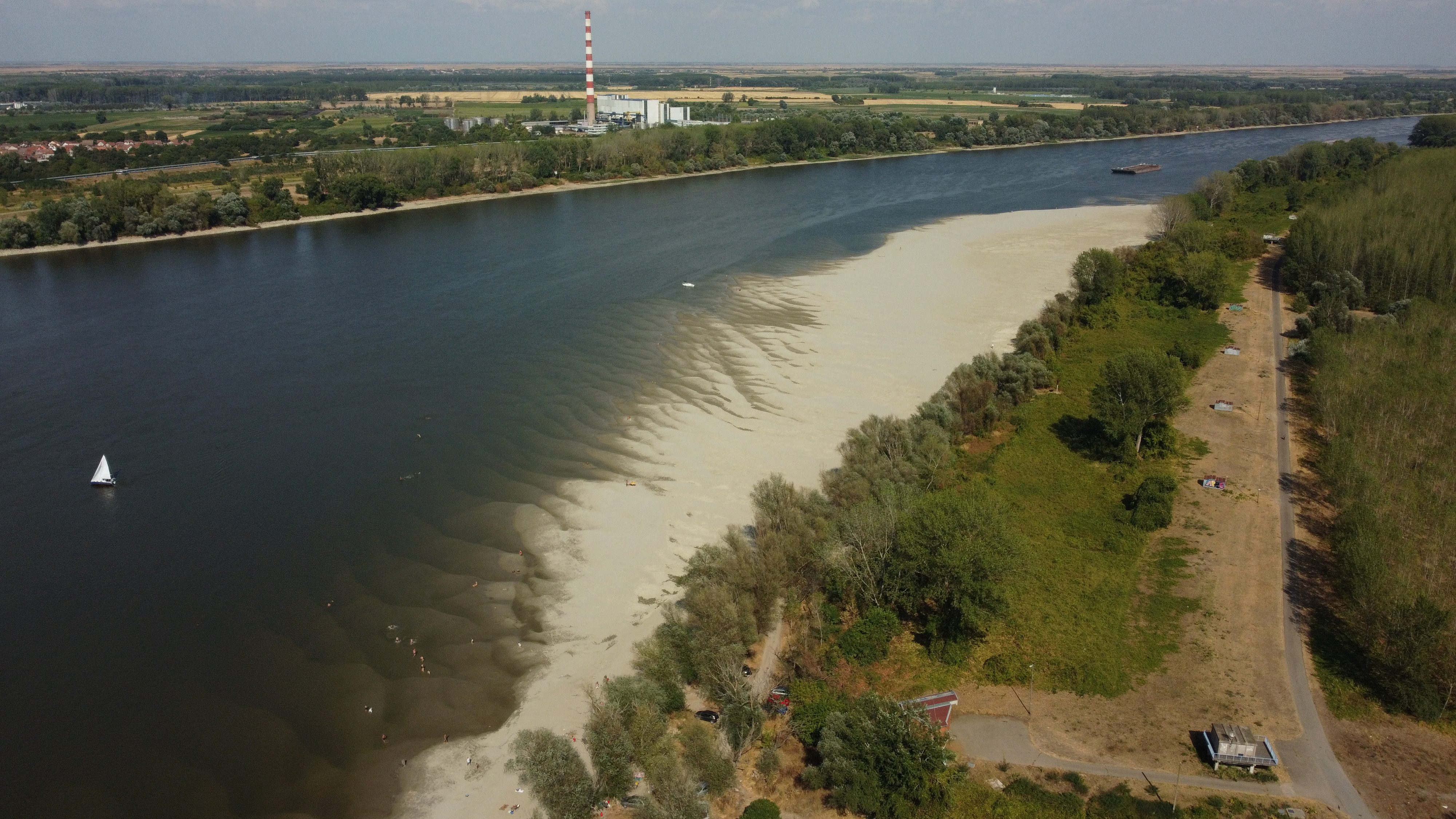 Low water levels in Danube