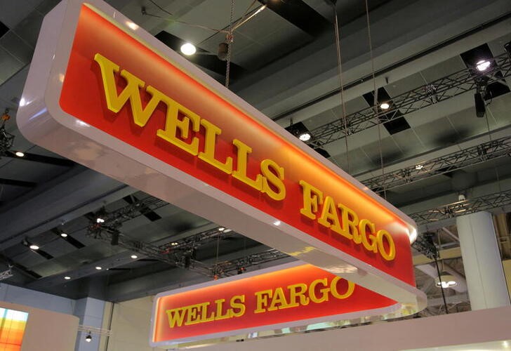 A Wells Fargo logo is seen at the SIBOS banking and financial conference in Toronto