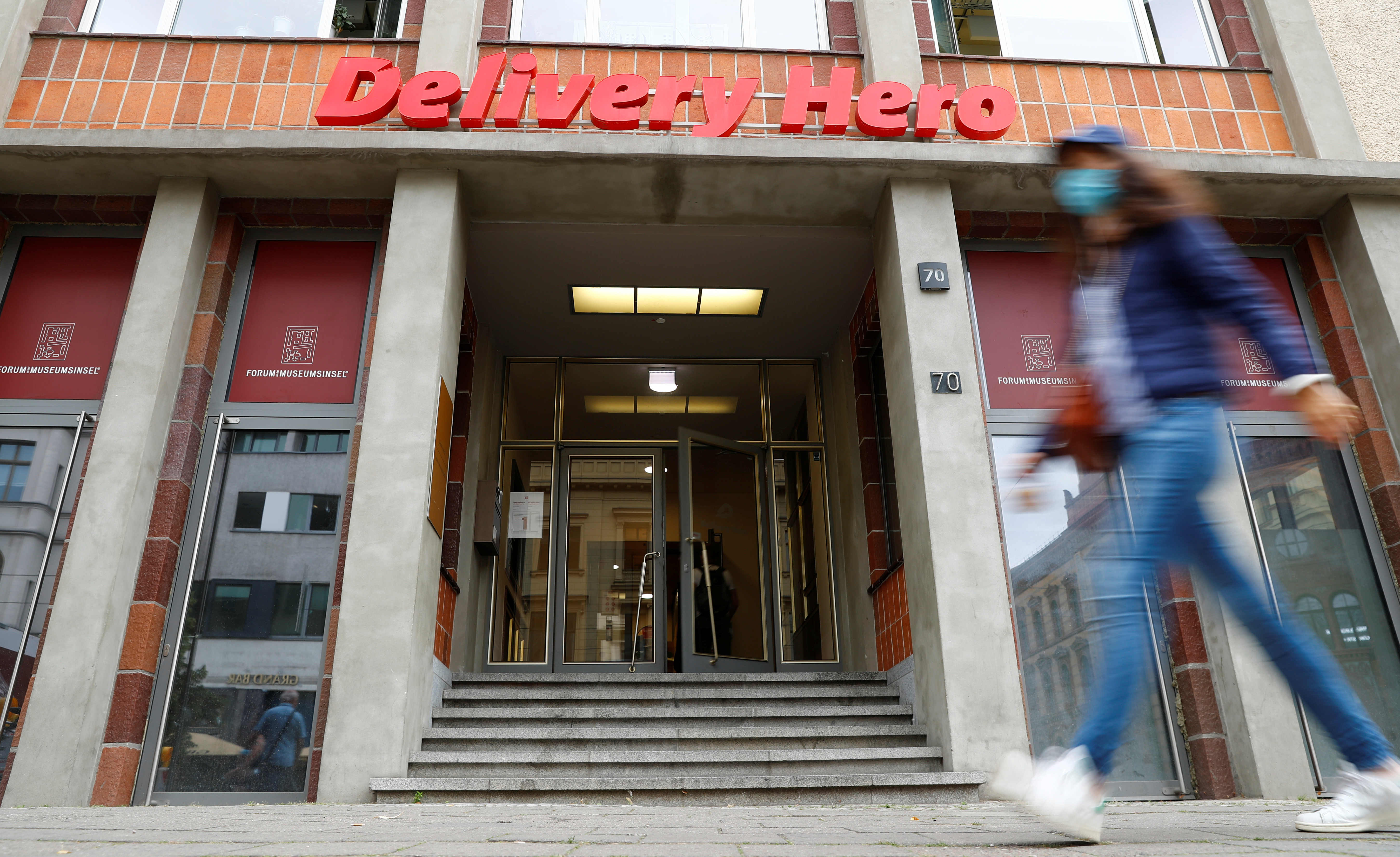 The Delivery Hero headquarters are pictured in Berlin