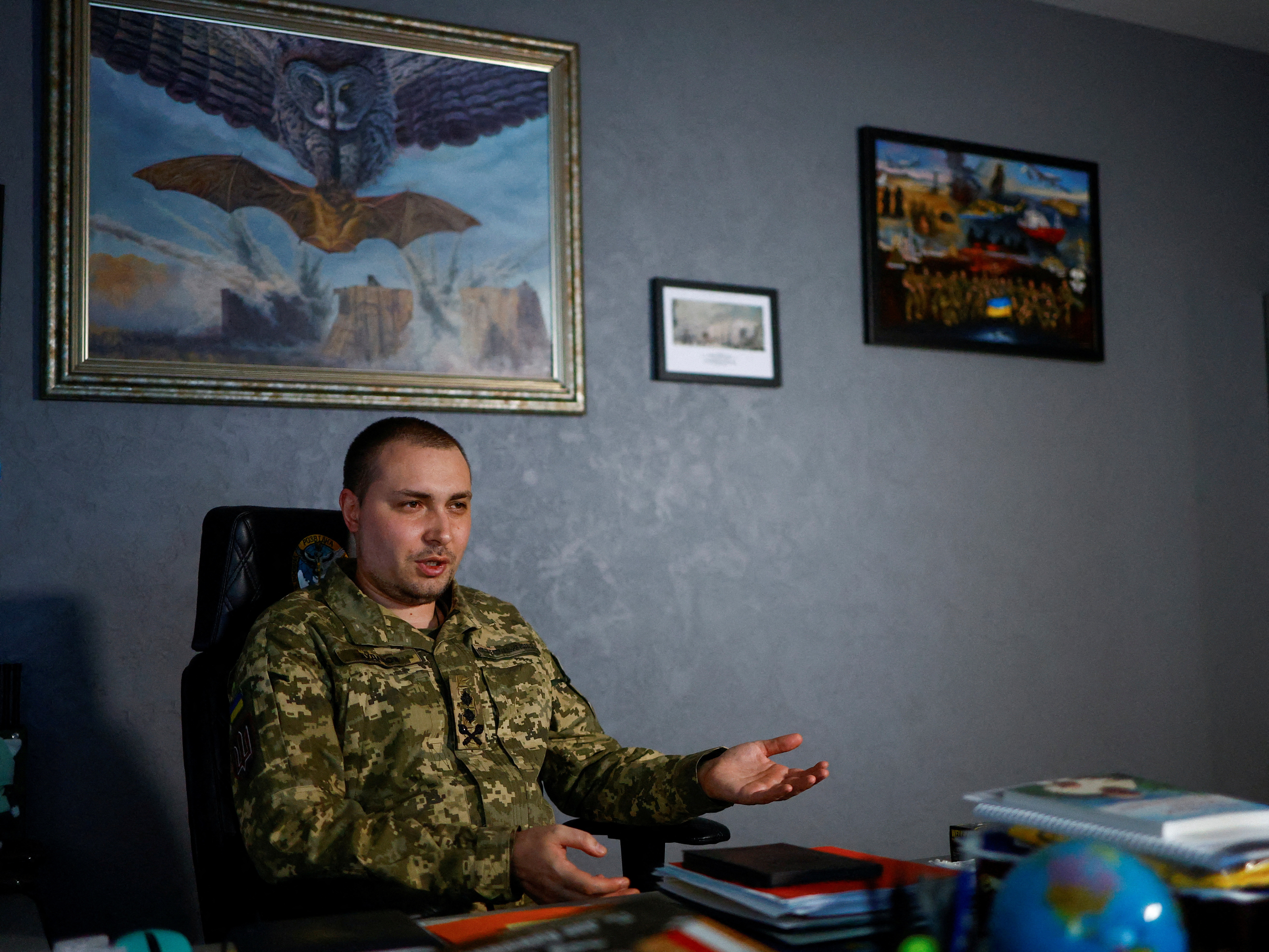 Ukraine's Military Intelligence chief Budanov attends an interview with Reuters in Kyiv