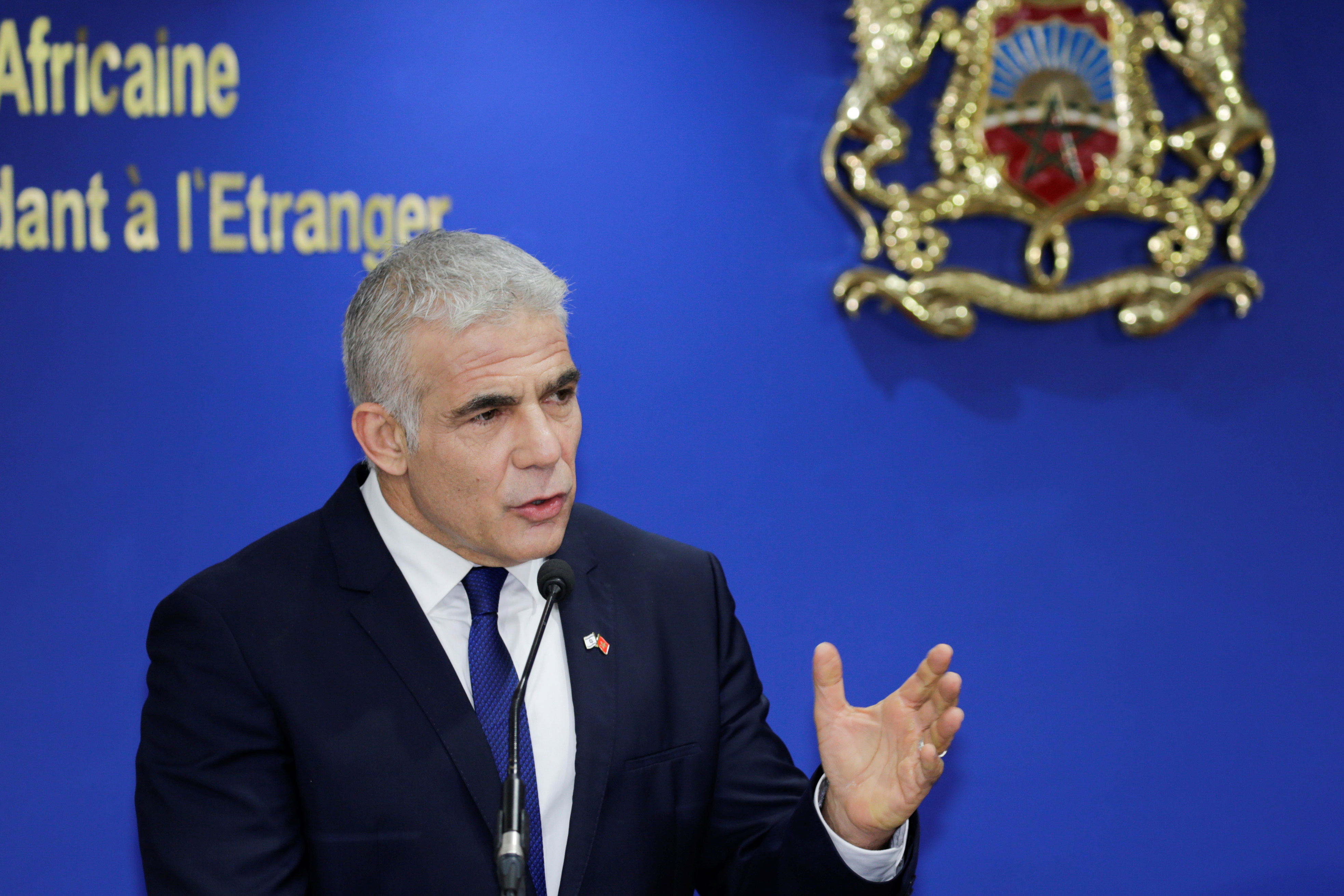 Israeli Foreign Minister Lapid meets with Moroccan Foreign Minister Bourita, in Rabat