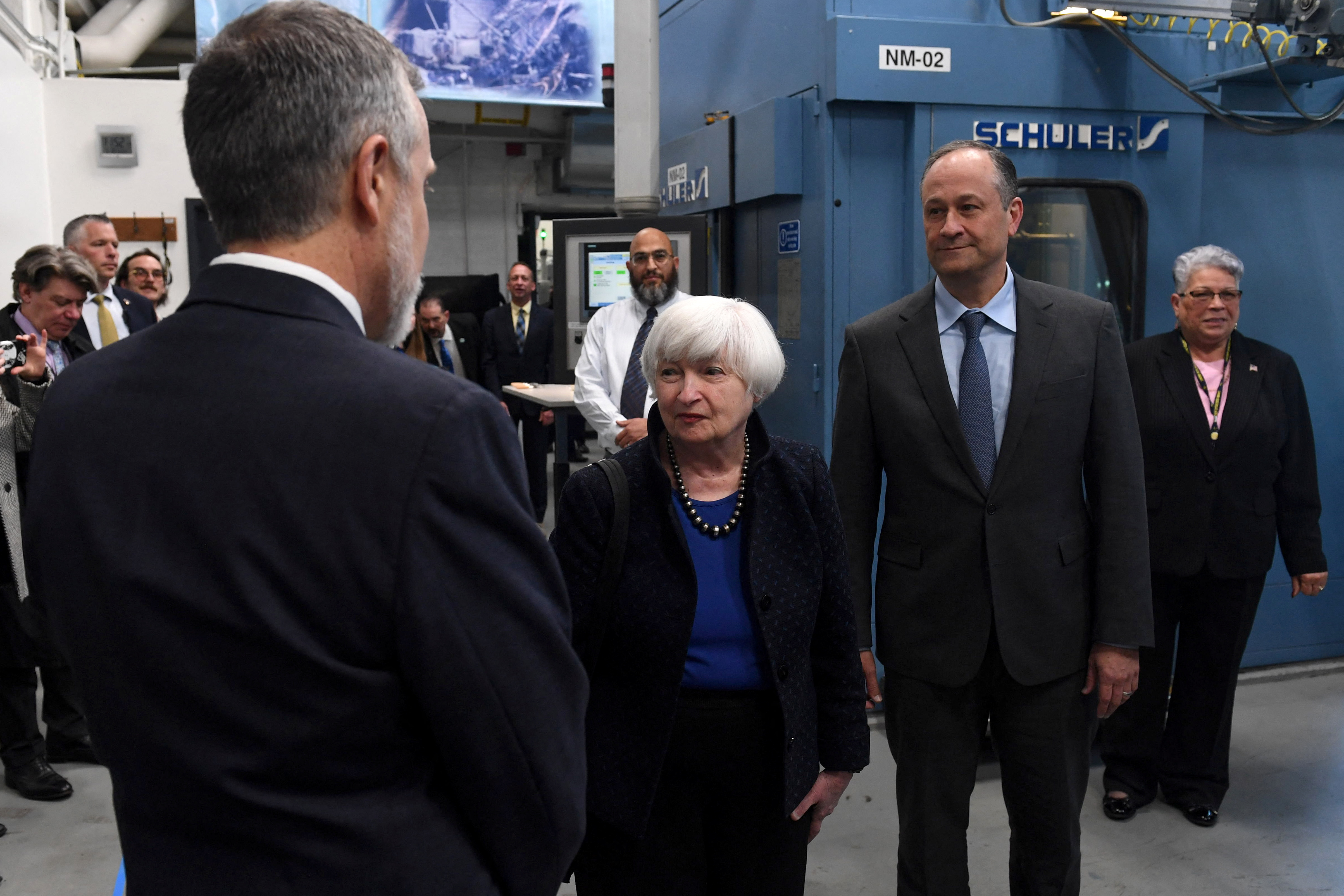 U.S. Secretary of the Treasury Yellen tours the Denver Mint, in Denver, Colorado
