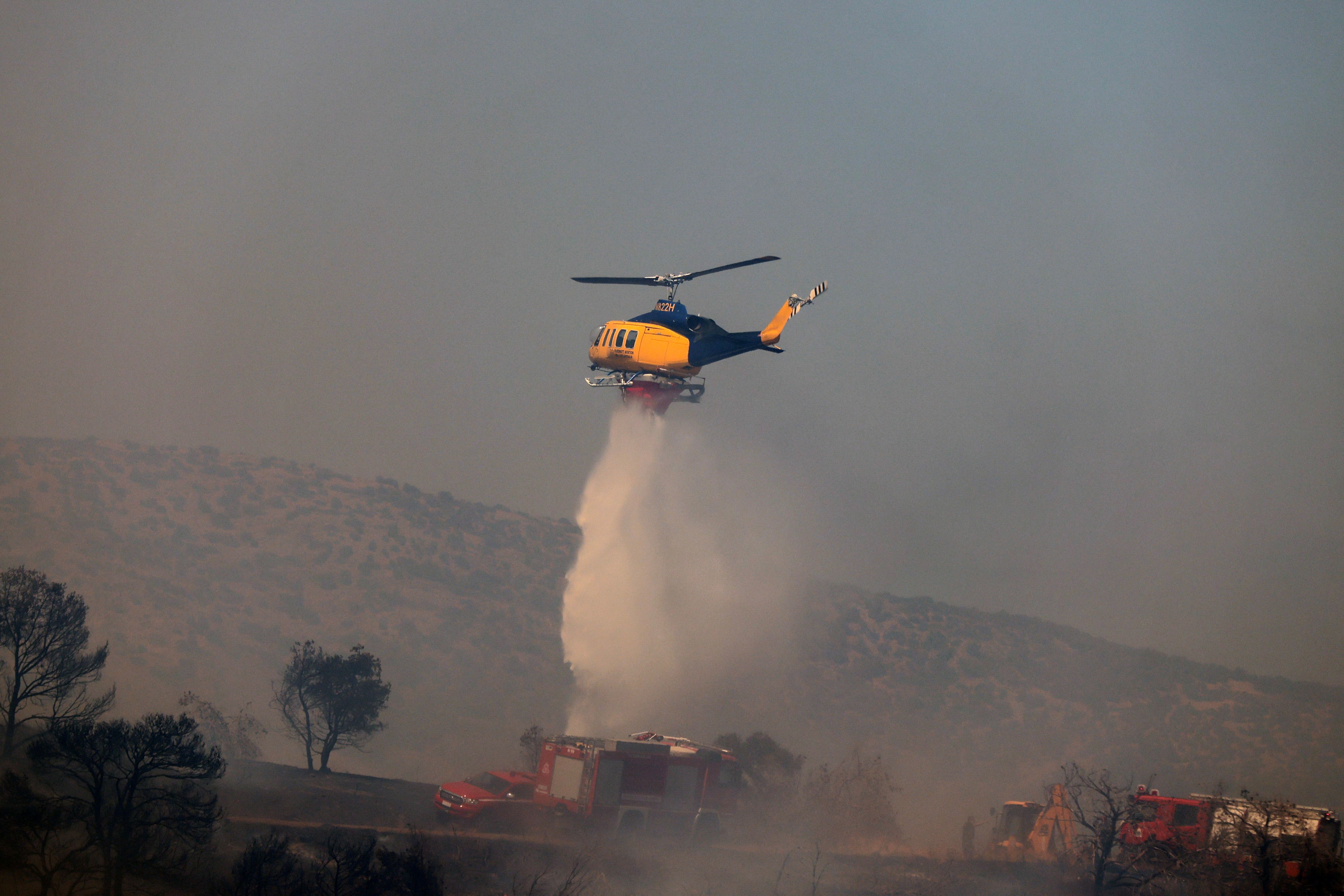 Wildfire burns in Keratea, near Athens