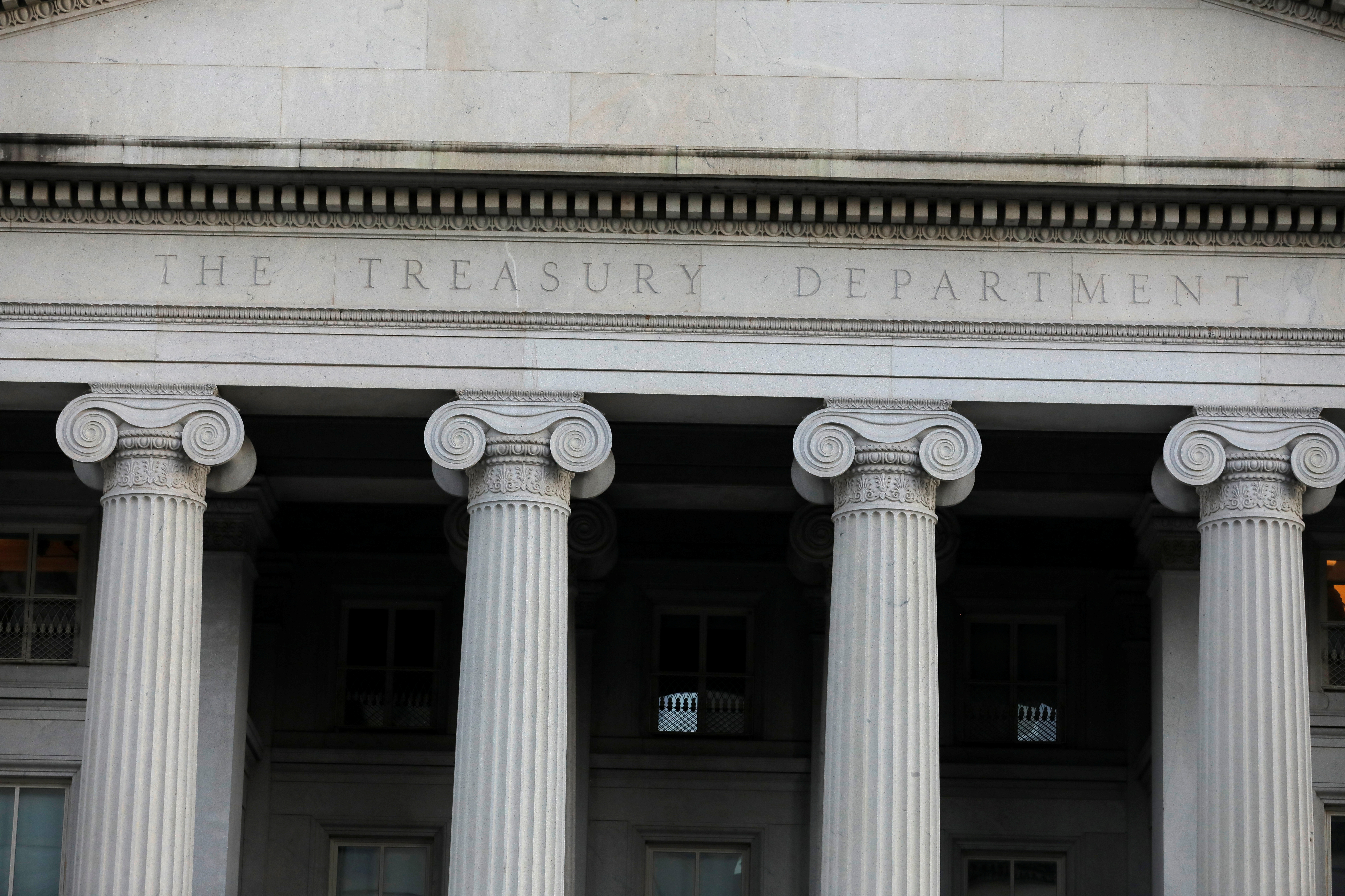 The United States Department of the Treasury is seen in Washington, D.C., U.S., August 30, 2020. REUTERS/Andrew Kelly/File Photo