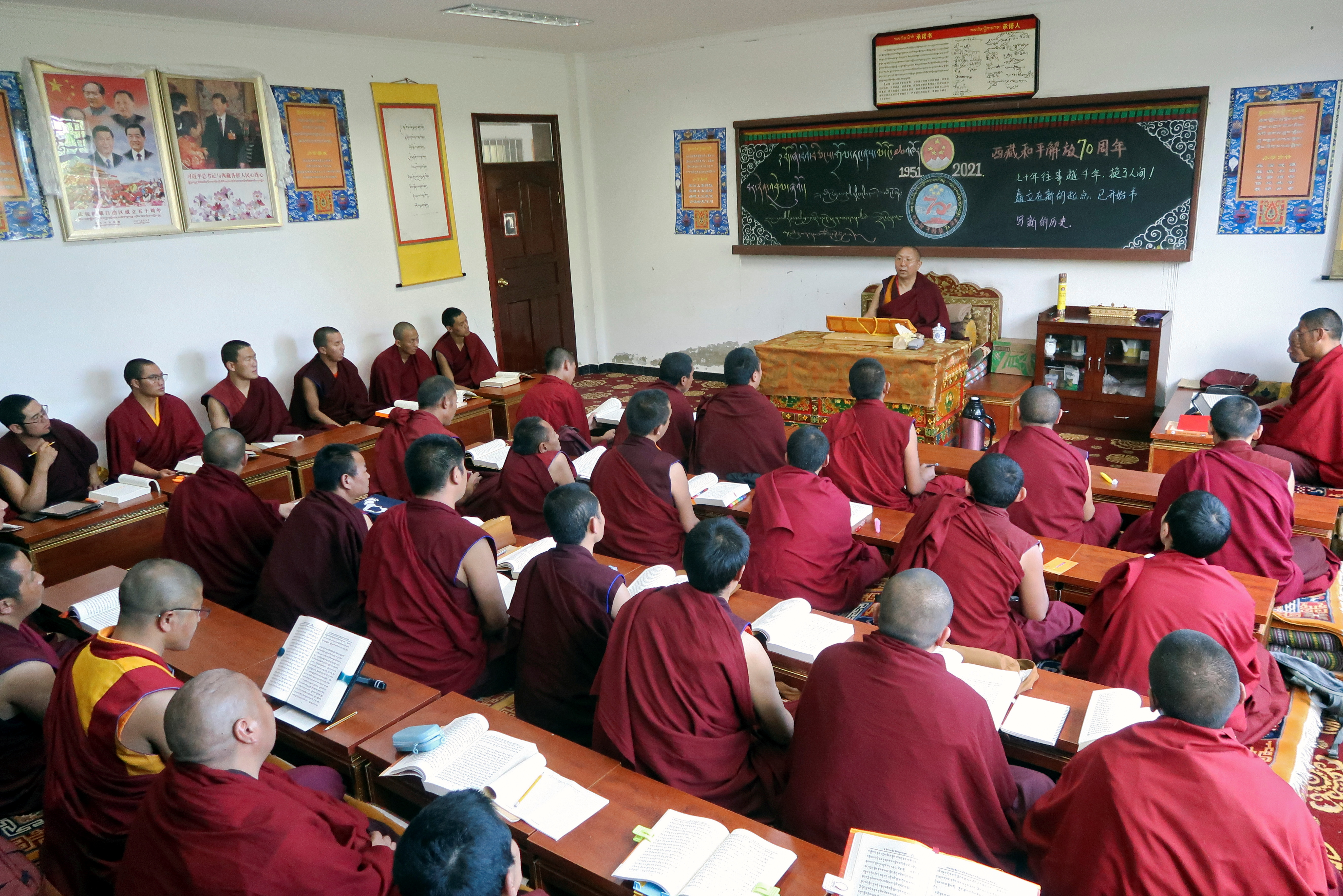 Government-organised media tour to Tibet Buddhist College in Lhasa
