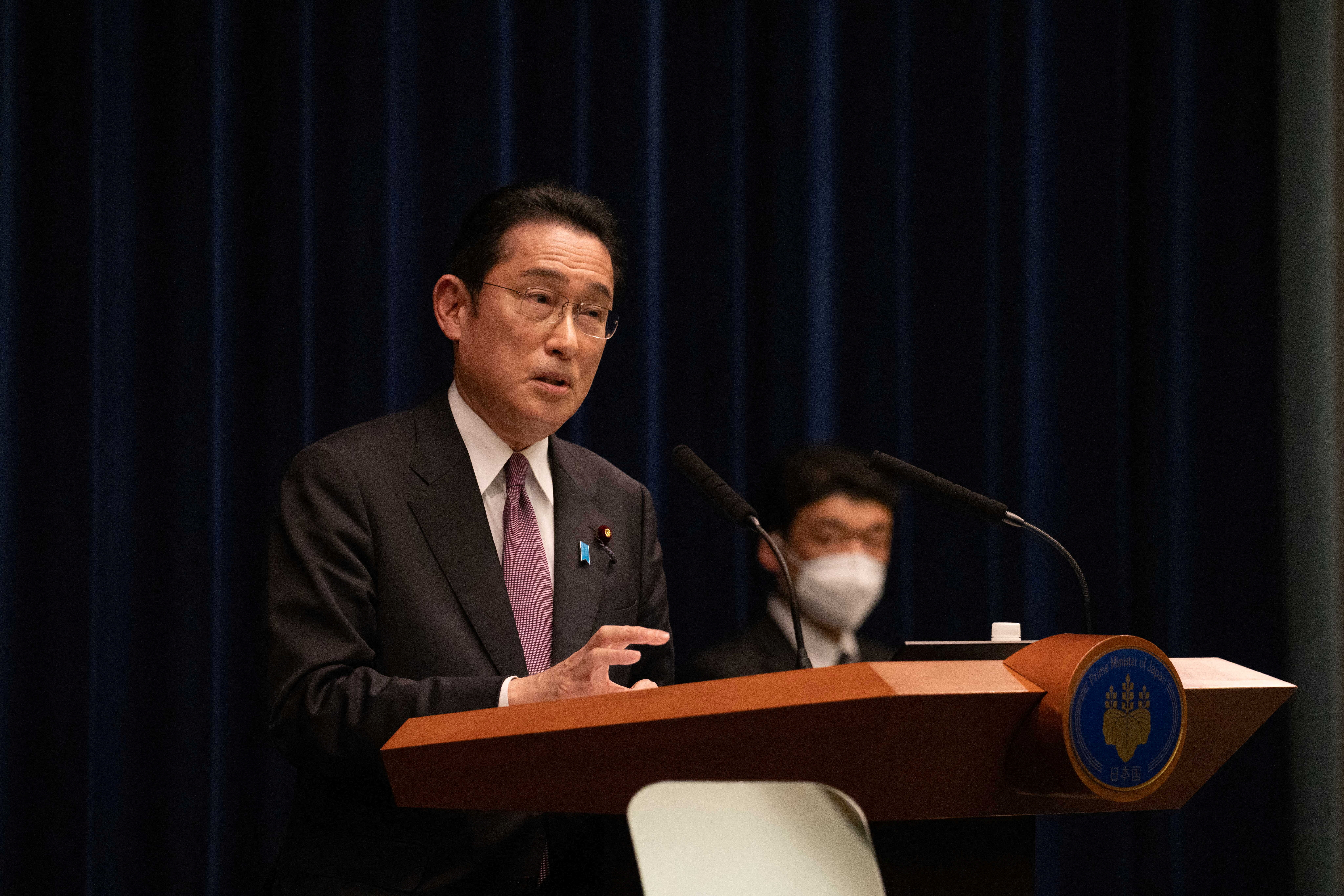 Japanese PM Kishida holds a news conference, likely to lift COVID-19 quasi state of emergency