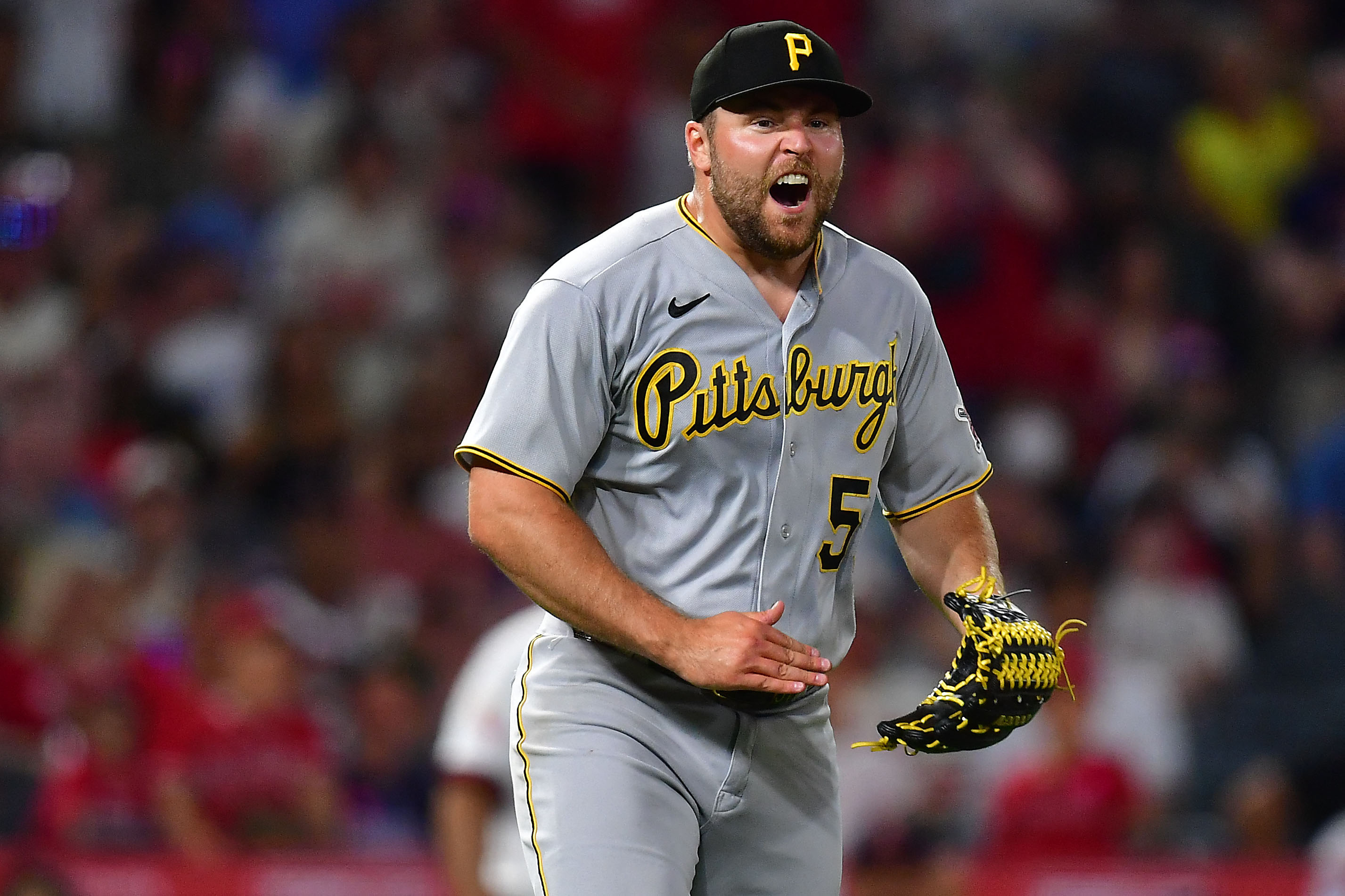 Five Pirates pitchers combine to stymie Angels