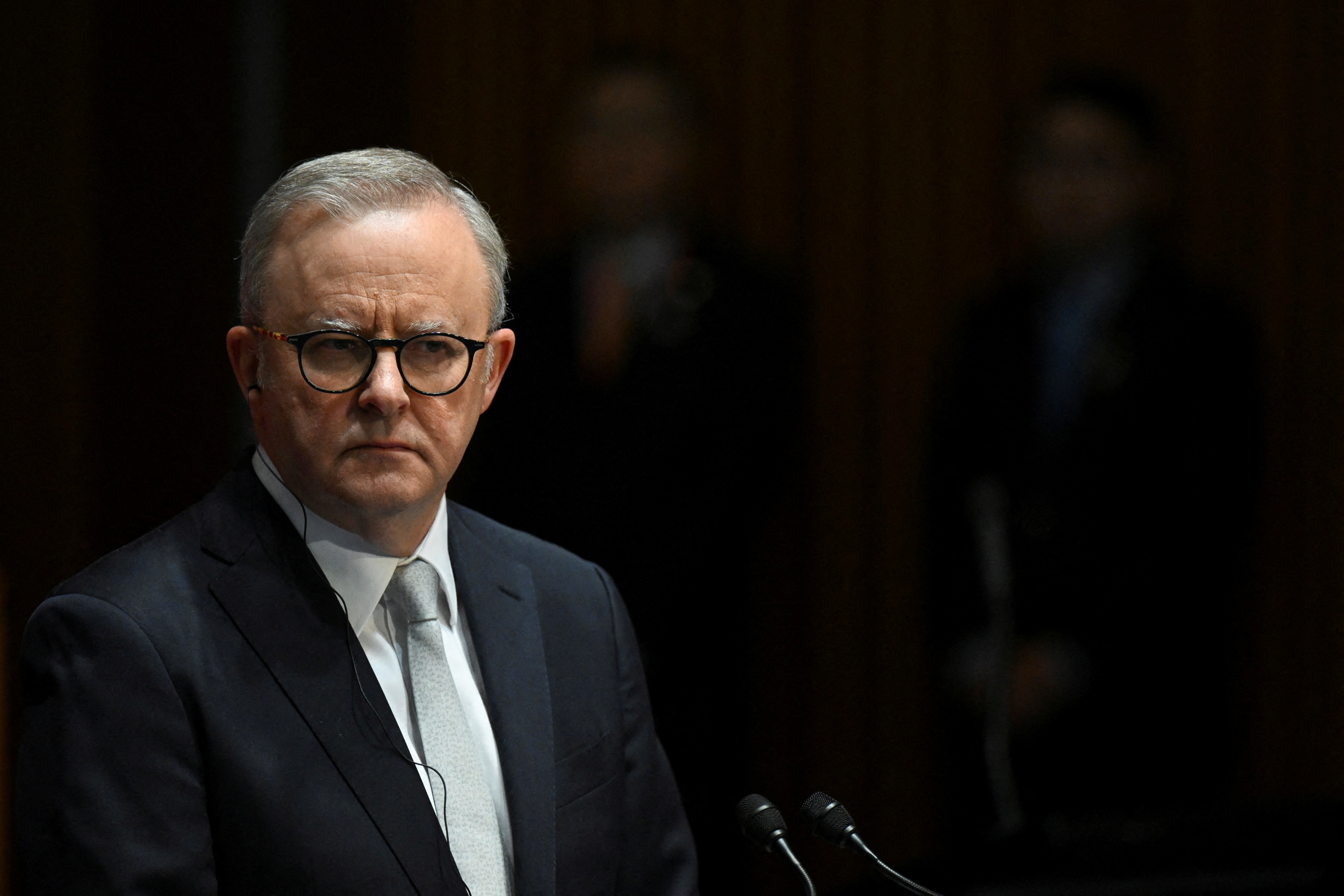 Australian Prime Minister Anthony Albanese speaks in Canberra