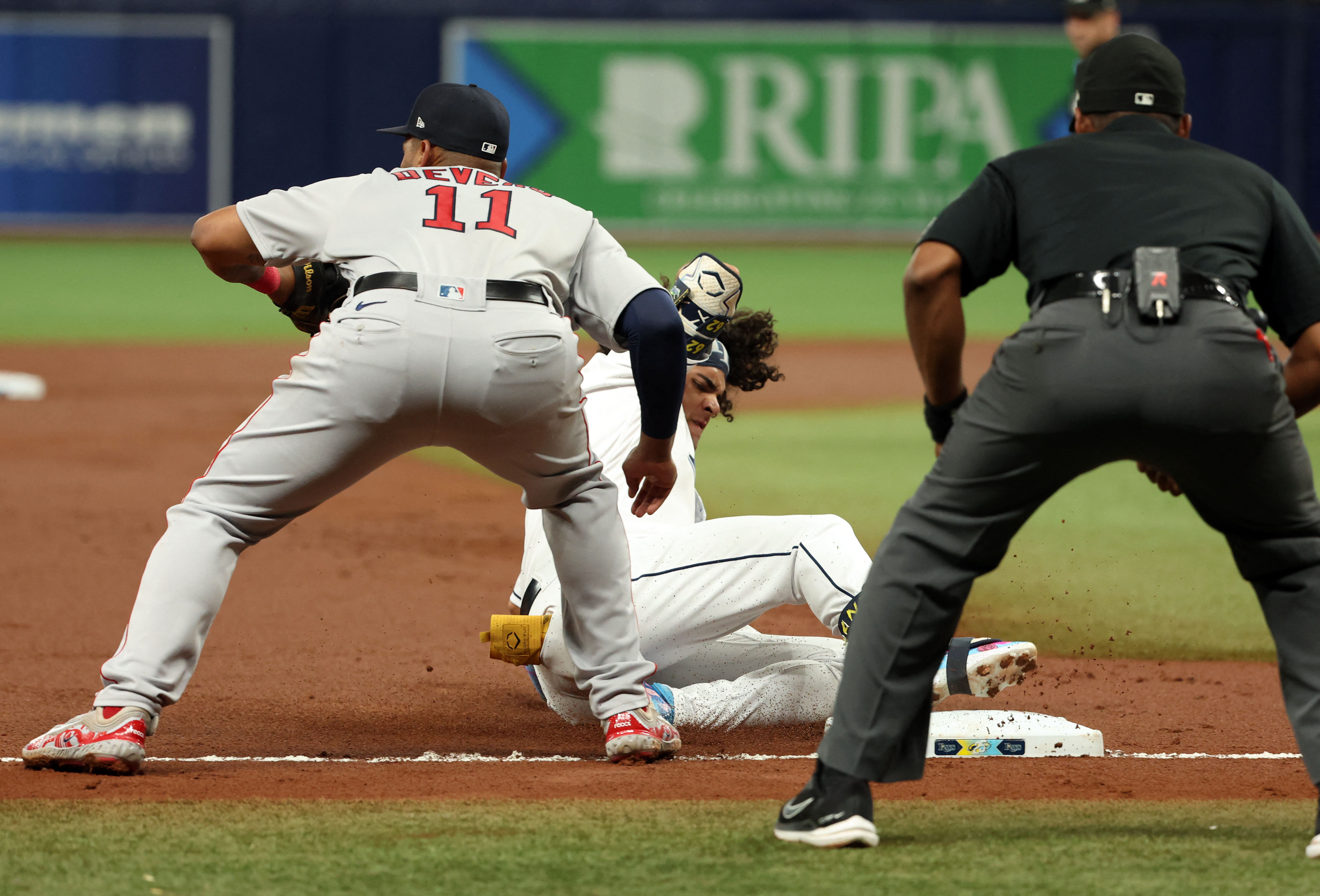 Red Sox catch Rays for first place in AL East