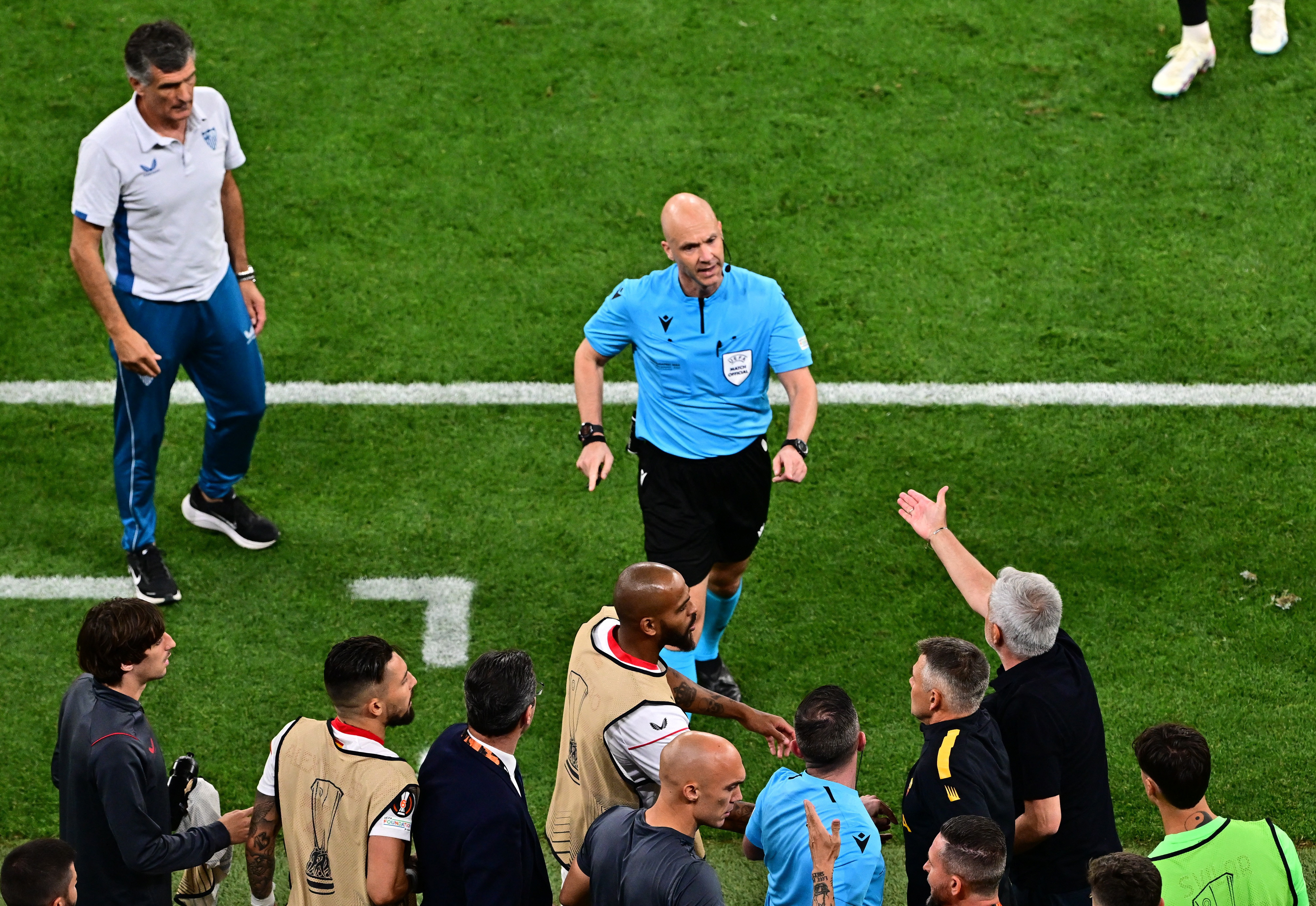 UEFA condemn harassment of referee Taylor, Roma's Mourinho charged