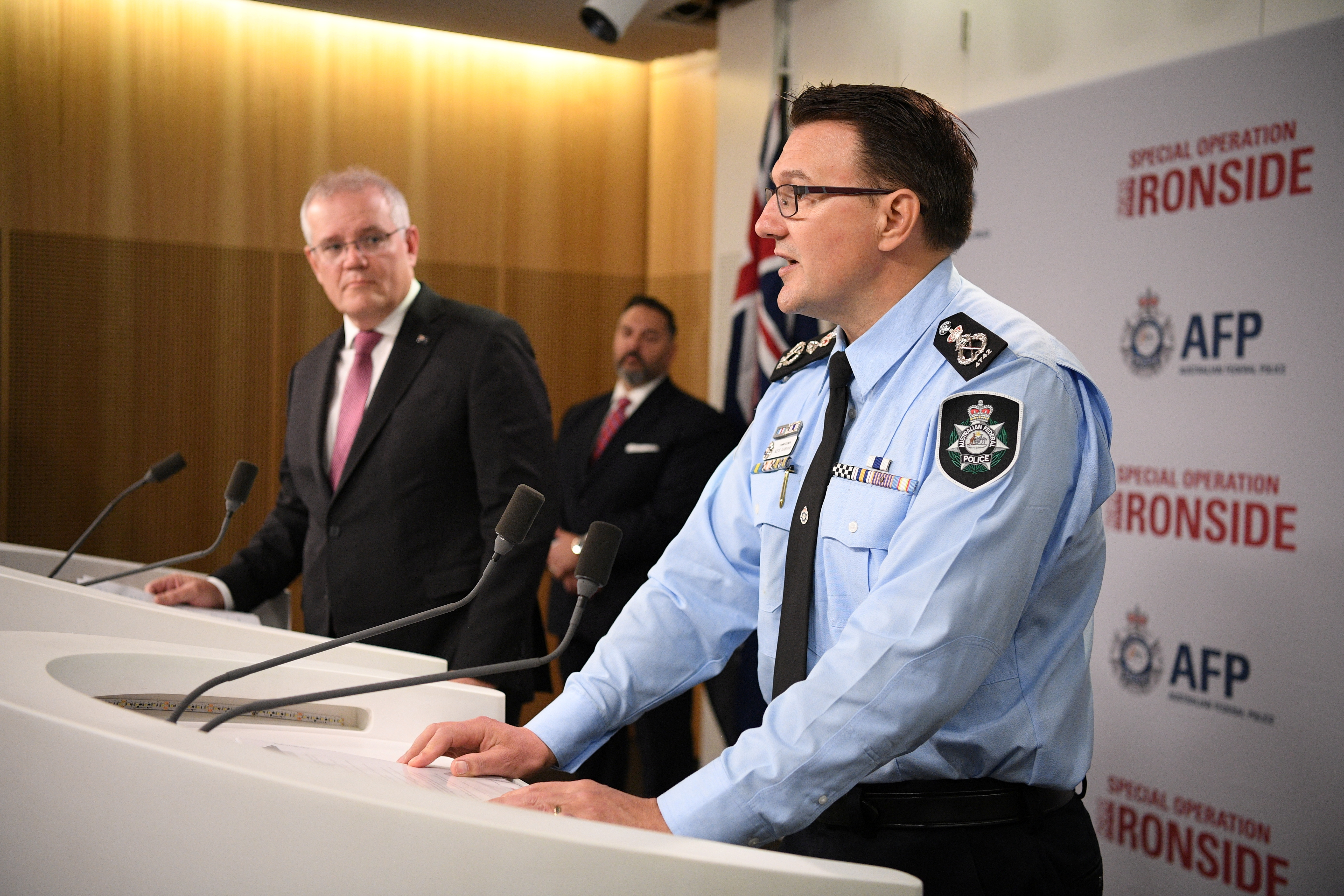AFP Commissioner Reece Kershaw speaks about Operation Ironside in Sydney
