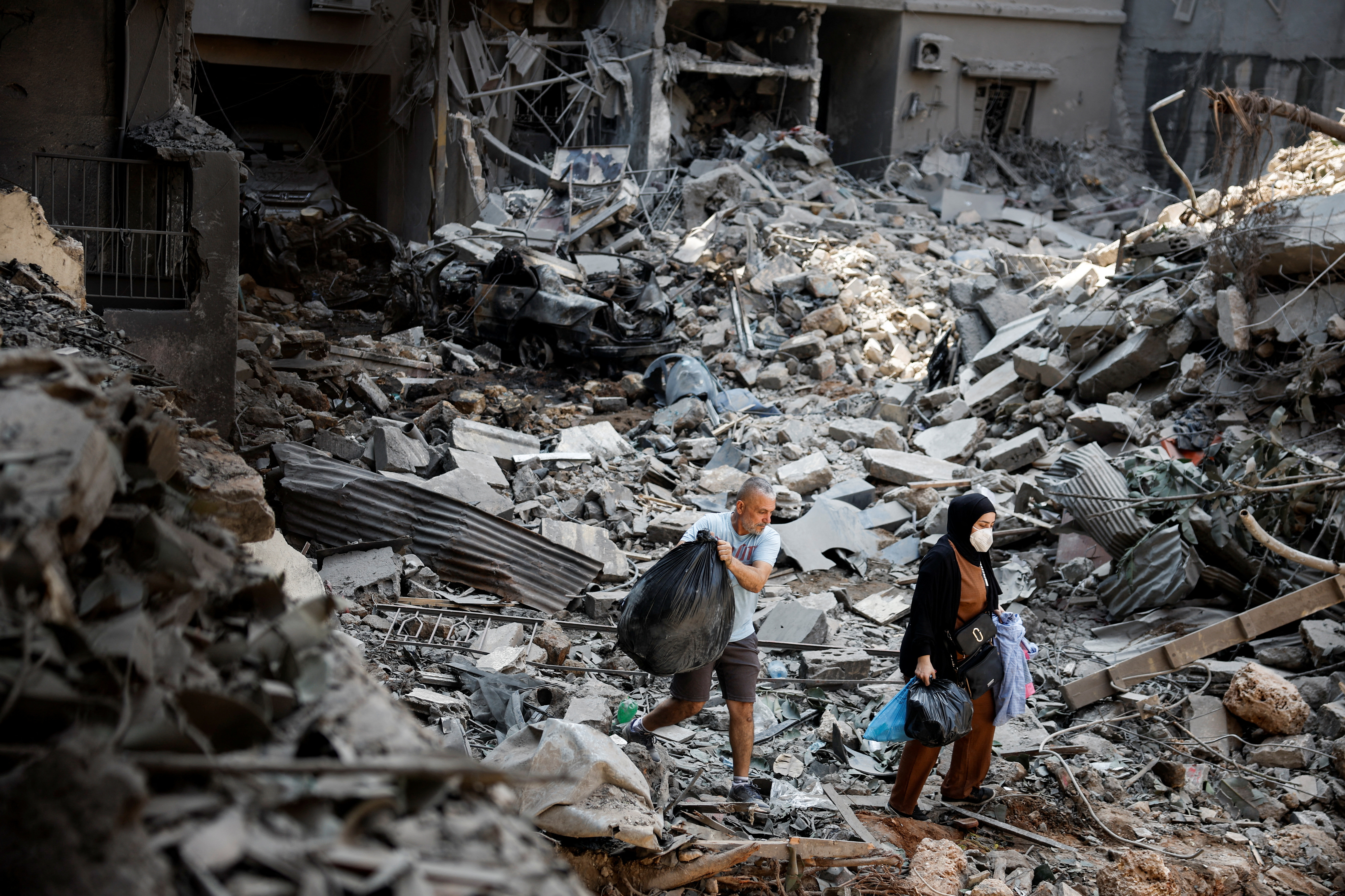 Aftermath of an Israeli air strike, in Beirut