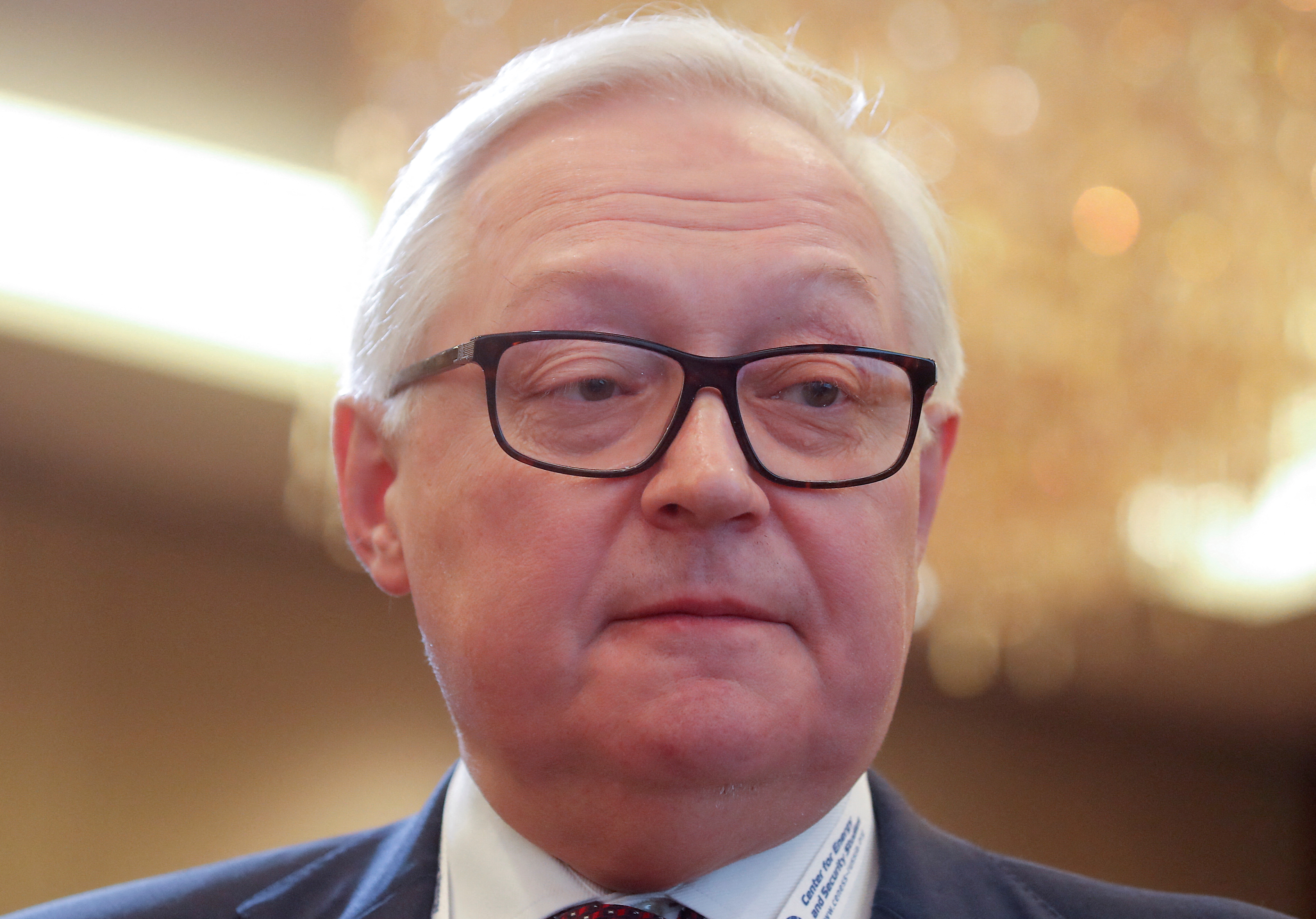 Russian Deputy Foreign Minister Sergei Ryabkov attends the Moscow Nonproliferation Conference in Moscow, Russia November 8, 2019. REUTERS/Maxim Shemetov/File Photo