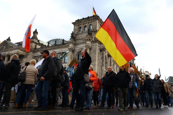 FILE PHOTO:AfD calls for protests amid rising energy costs in Berlin