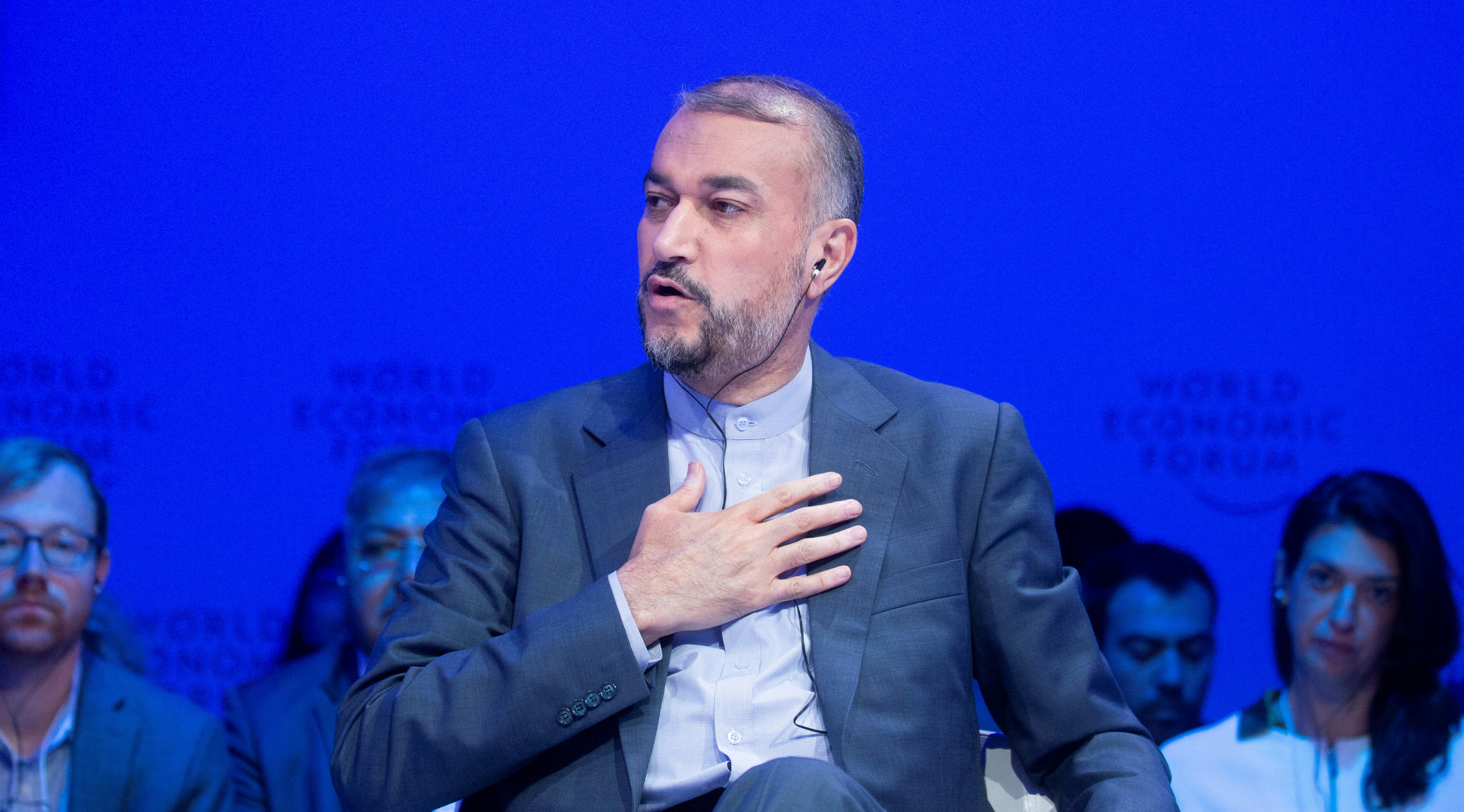 Discussion with Iranian Foreign Minister Amirabdollahian at the World Economic Forum 2022 in Davos