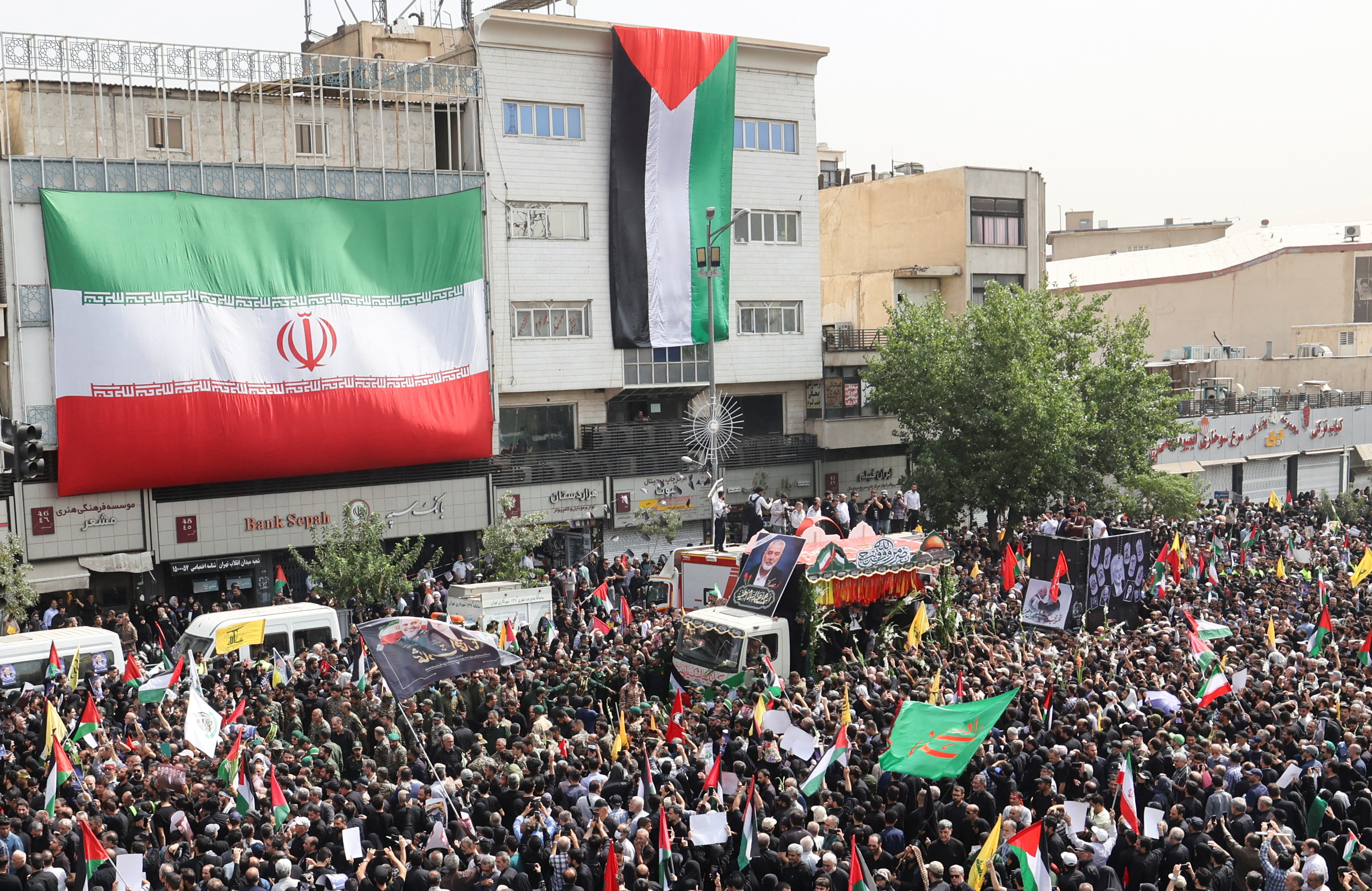 Iranians attend funeral procession for Hamas chief, Ismail Haniyeh in Tehran