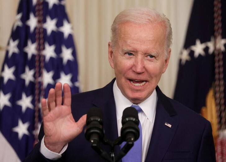 U.S. President Joe Biden signs into law the Ocean Shipping Reform Act of 2022