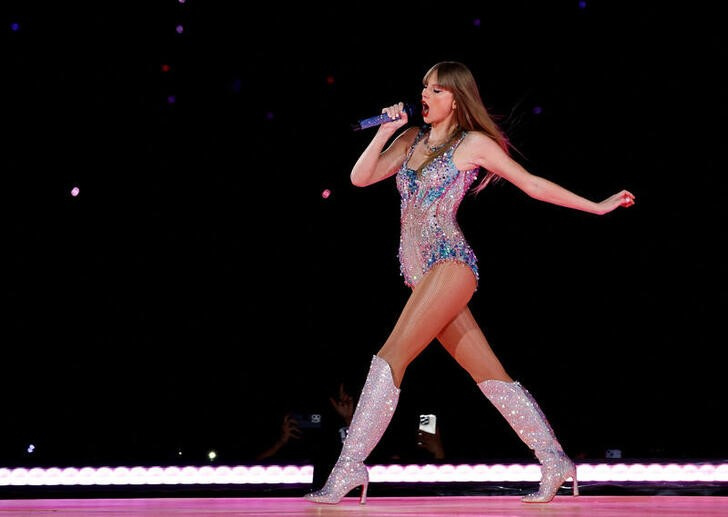 Swift performs during The Eras Tour" in Tokyo