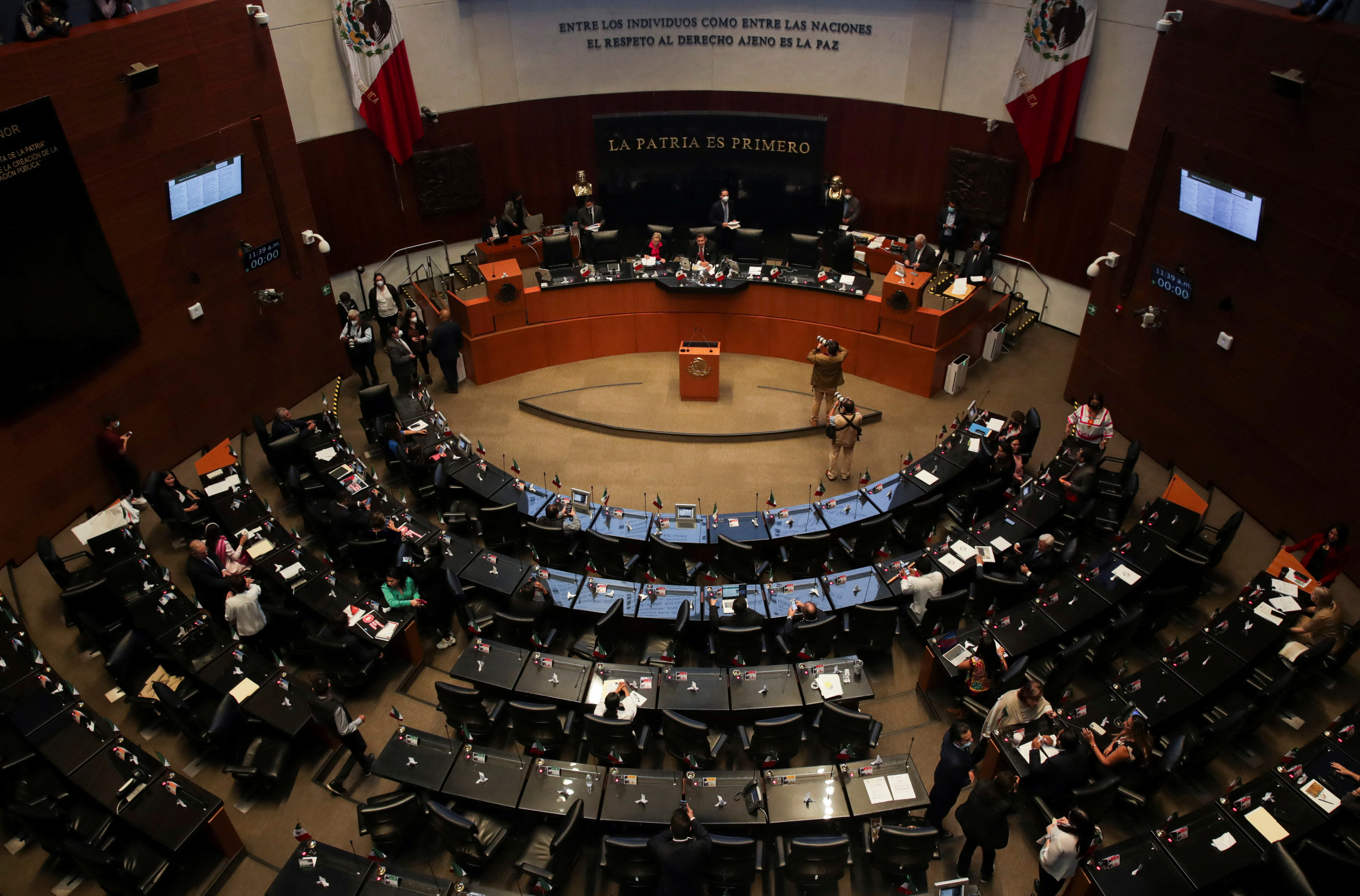 Mexico's senate discusses an initiative by President Andres Manuel Lopez Obrador